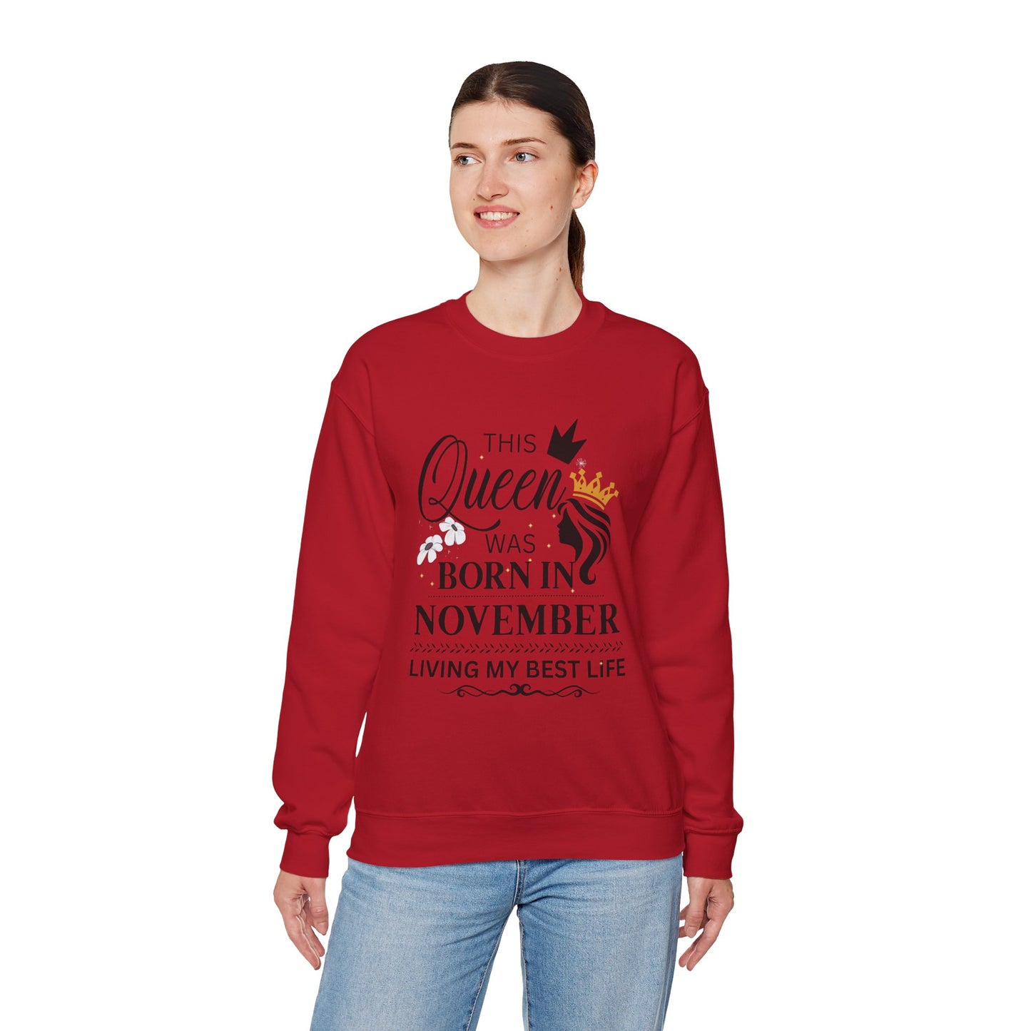 November Birthday Queen Unisex Sweatshirt