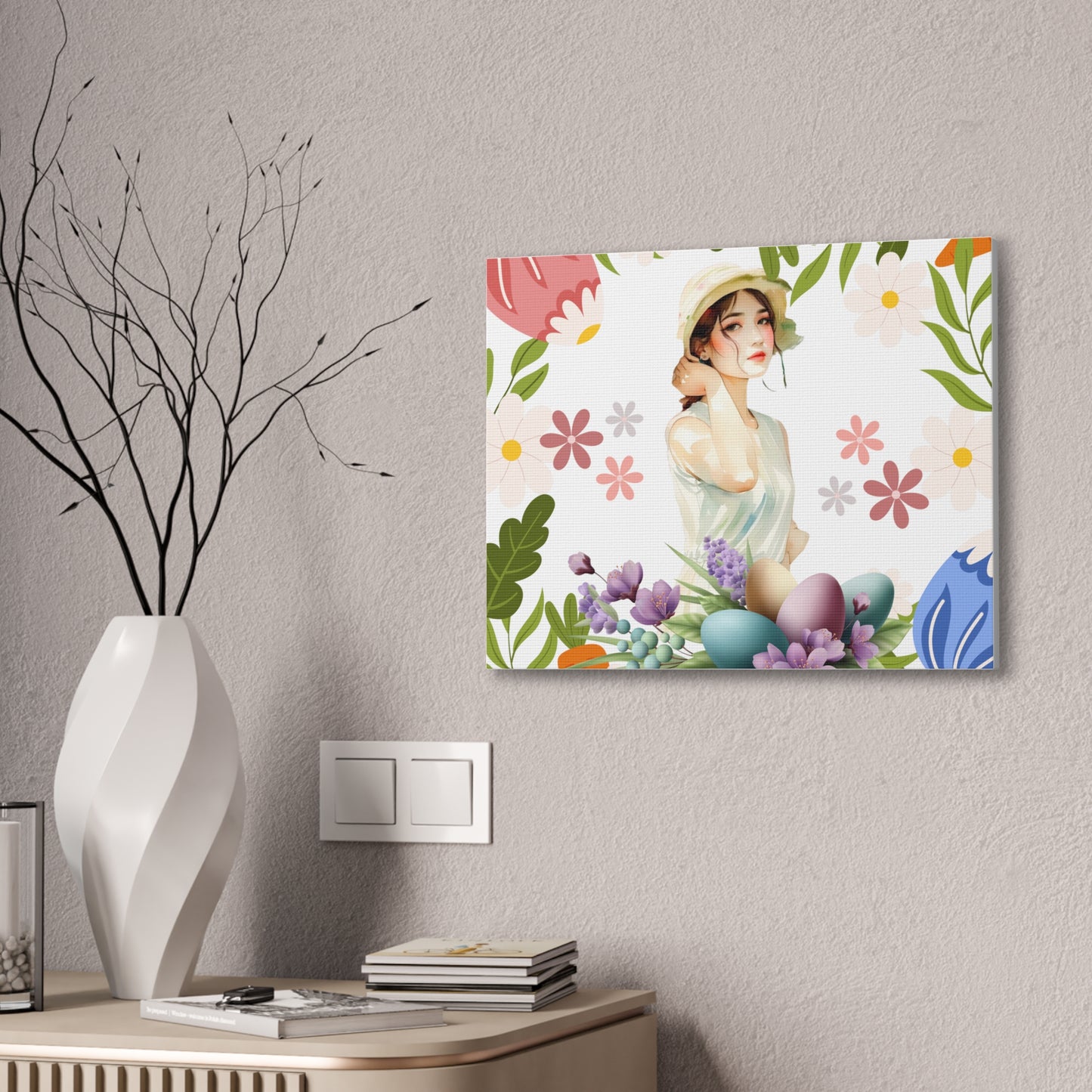 Lady with hat Art Print