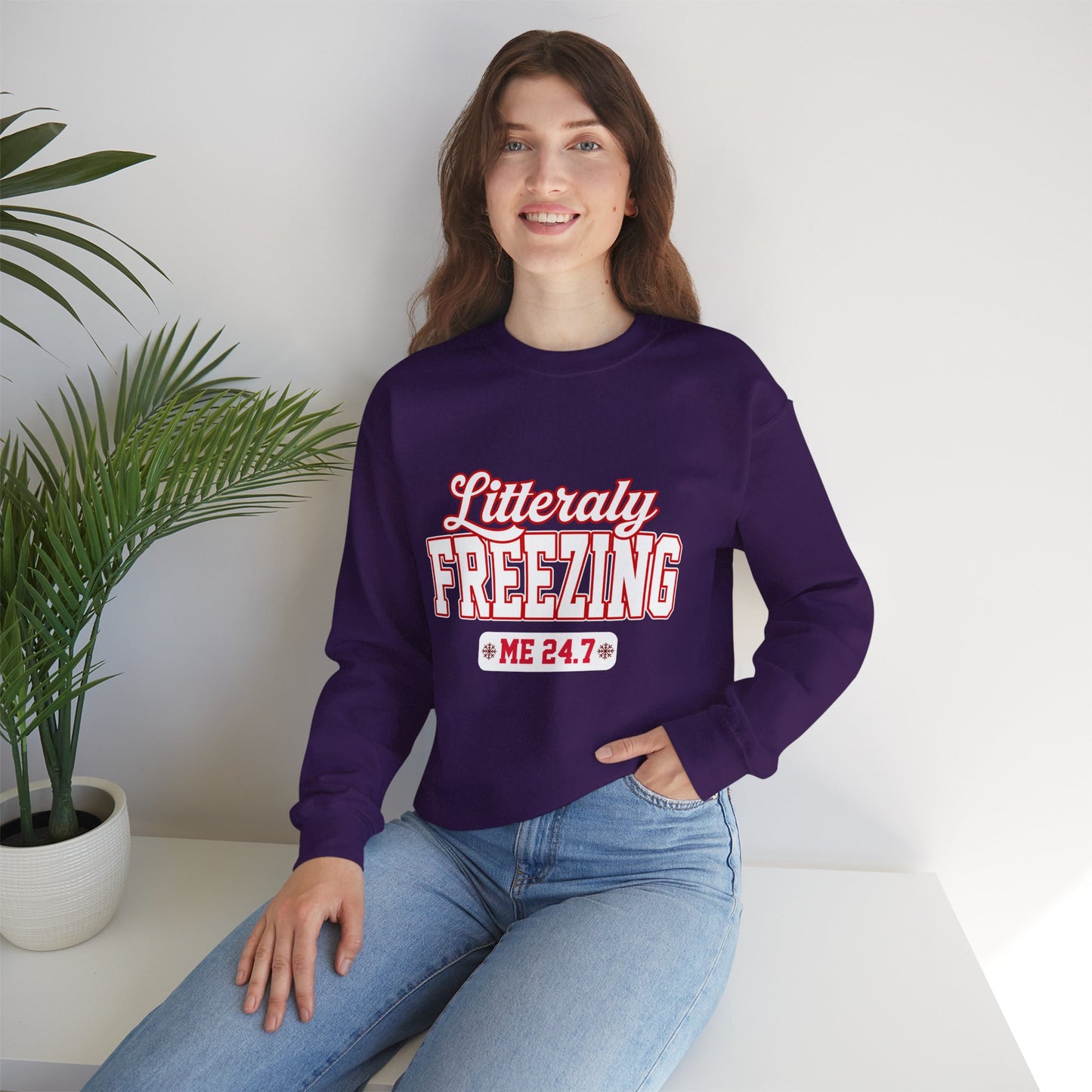 Litterally Freezing Christmas Sweatshirt Unisex Sweatshirt