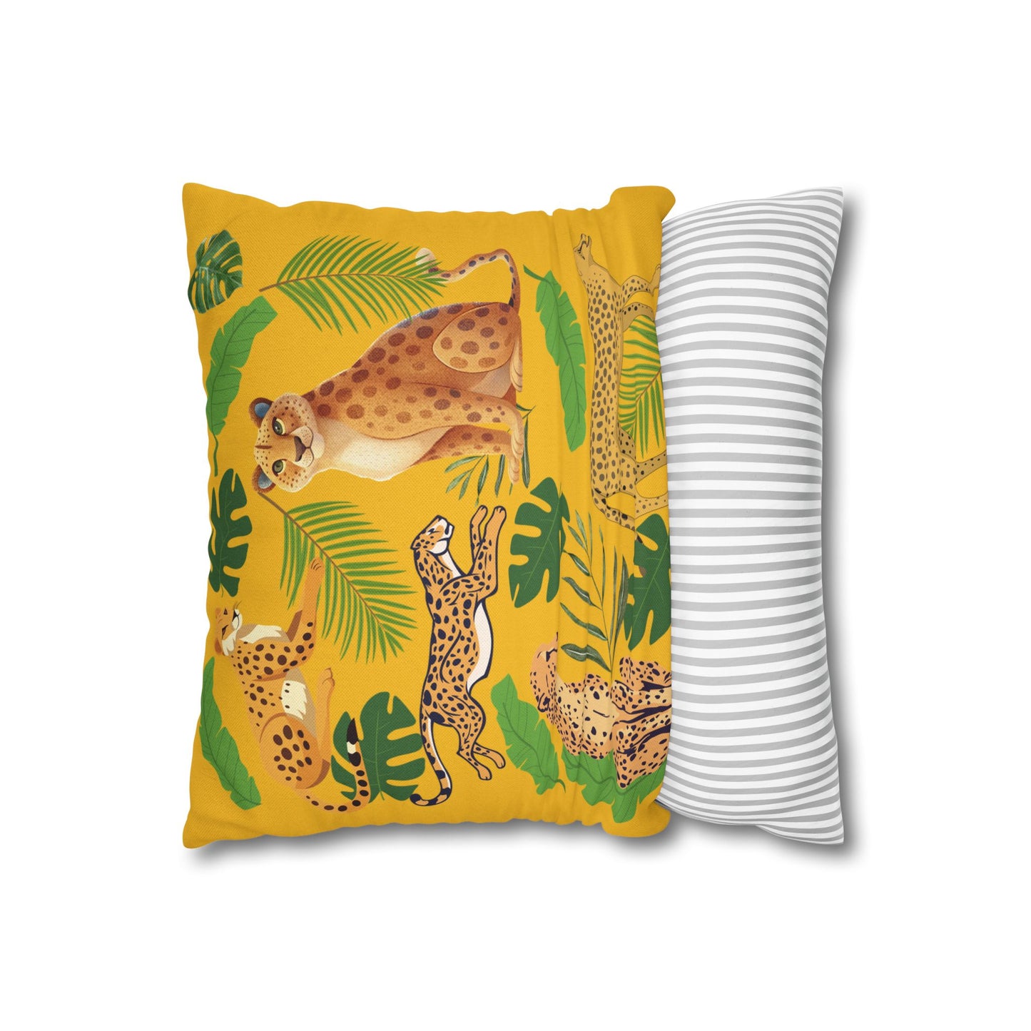 Vibrant Leopard Print Pillowcase