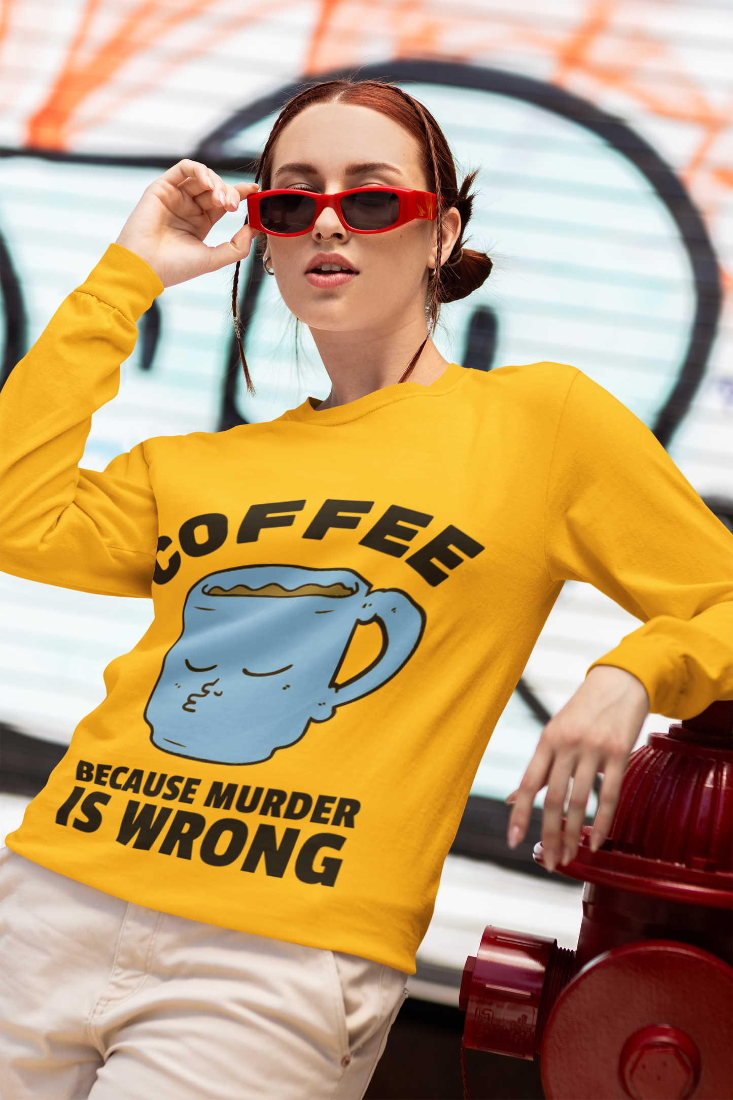 Coffee Because Murder Long Sleeve Tee