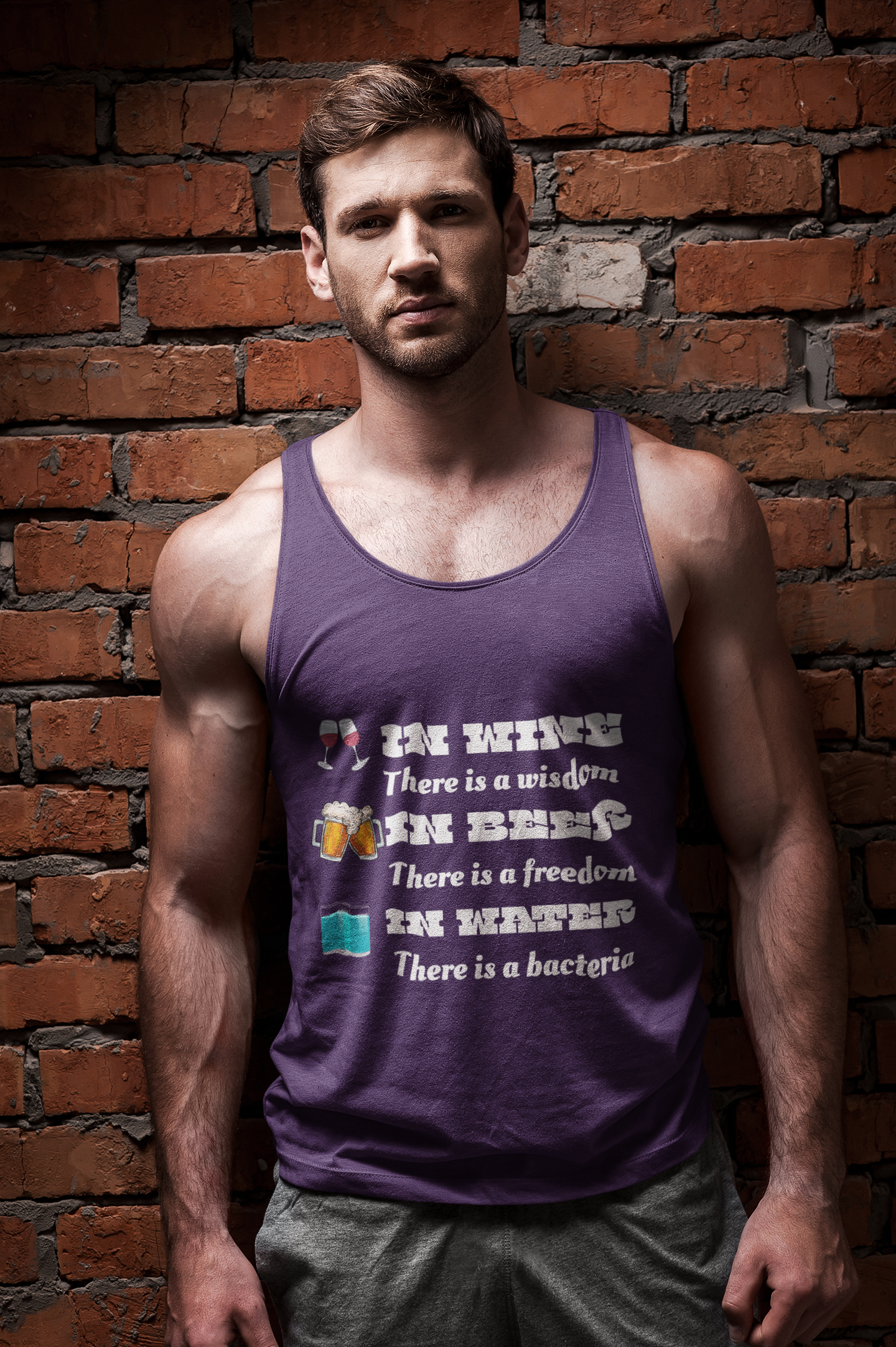 Wine Tank Top for Beach Days