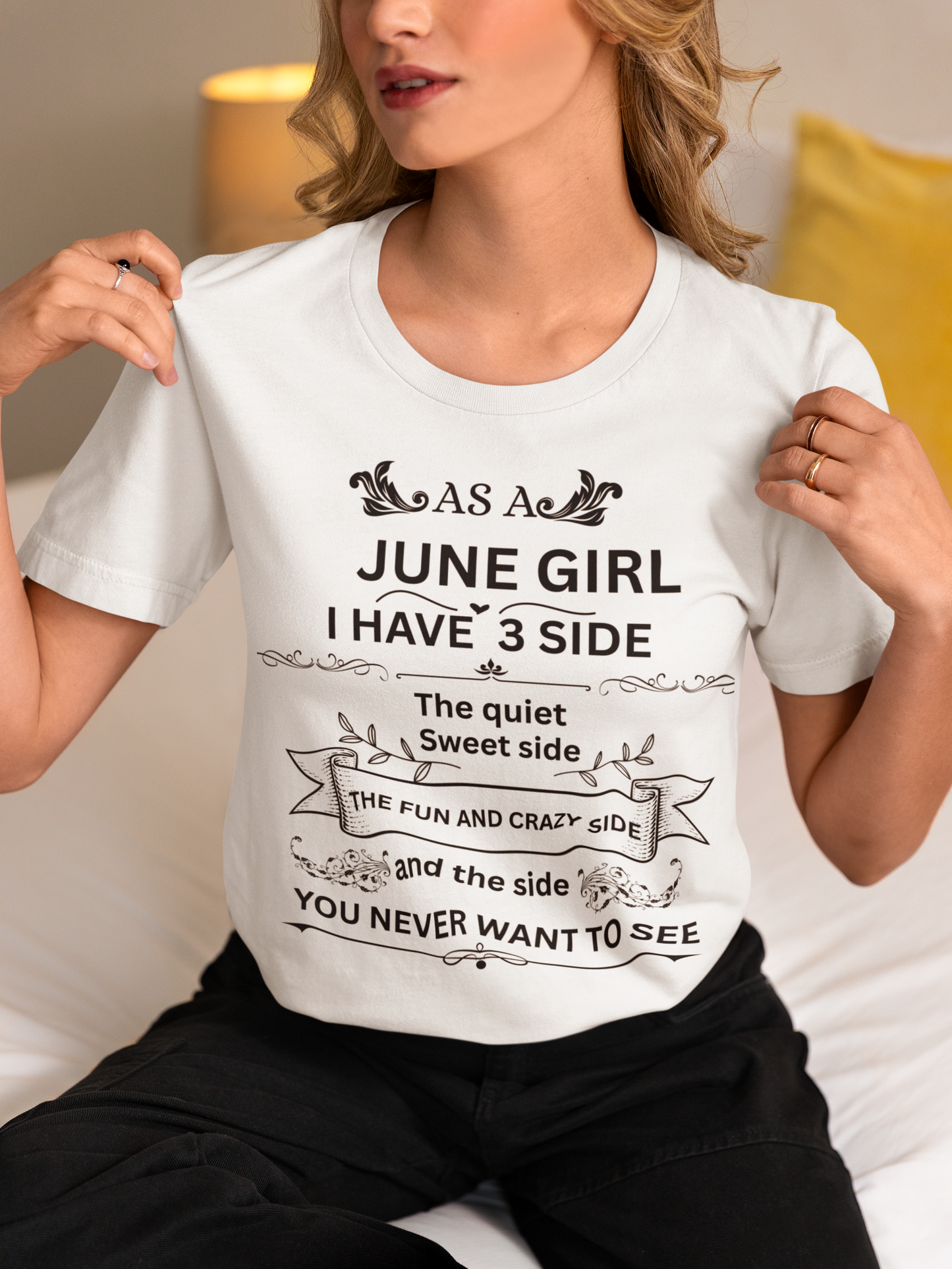 June birthday Girl 3-Side Unisex Tee