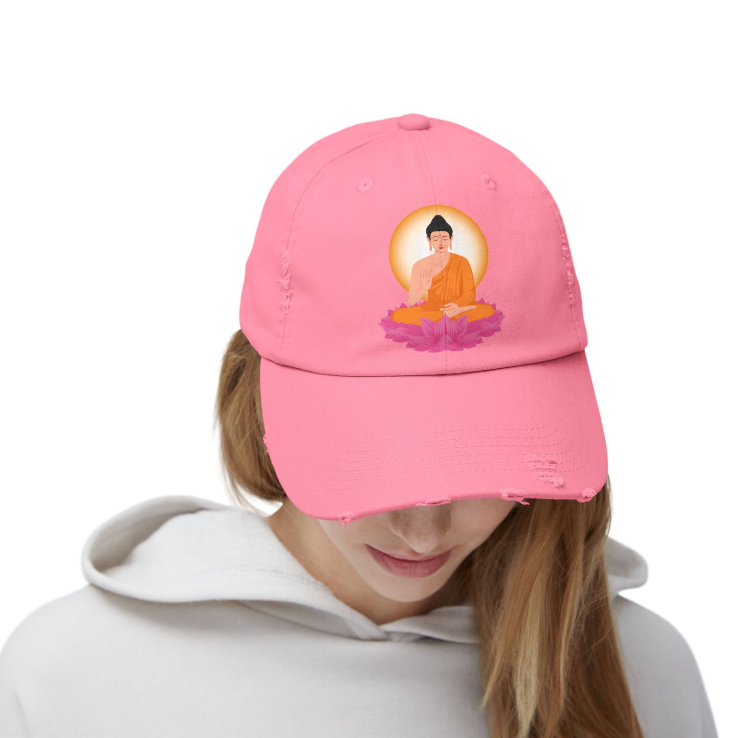 Wisdom Kindness Compassion Distressed Cap