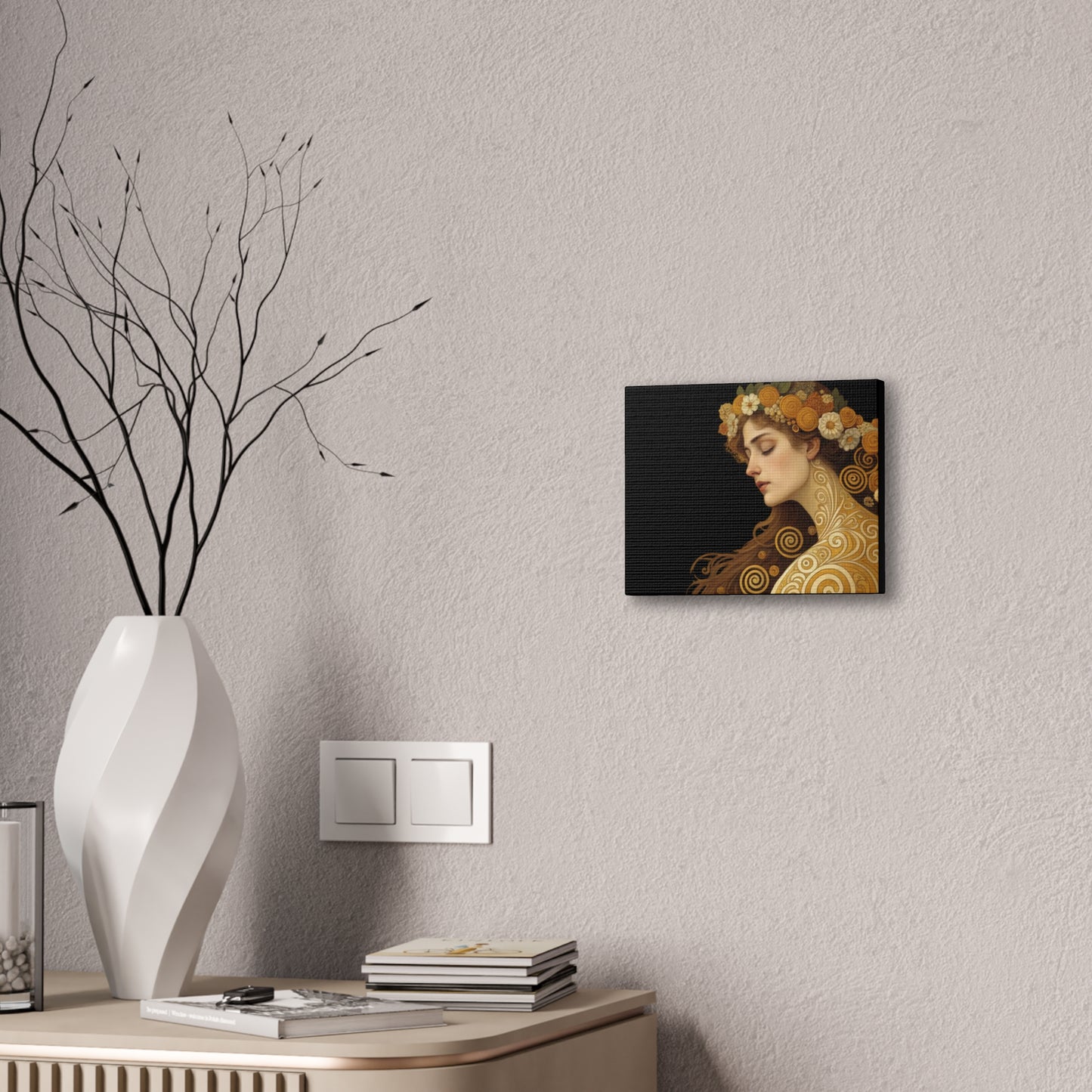 Lady with Flowers Canvas Art Print