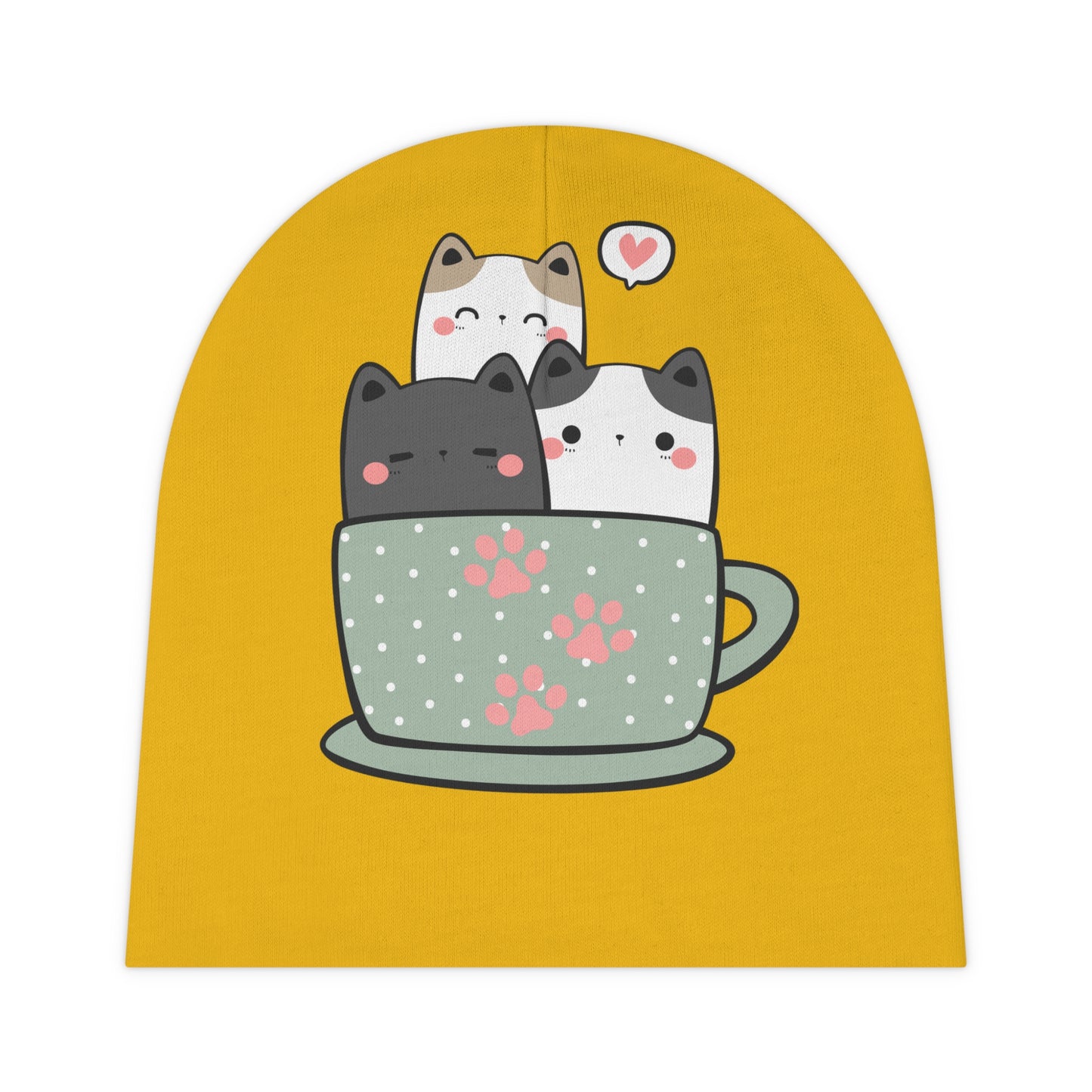Cups cat Baby Beanie (AOP)