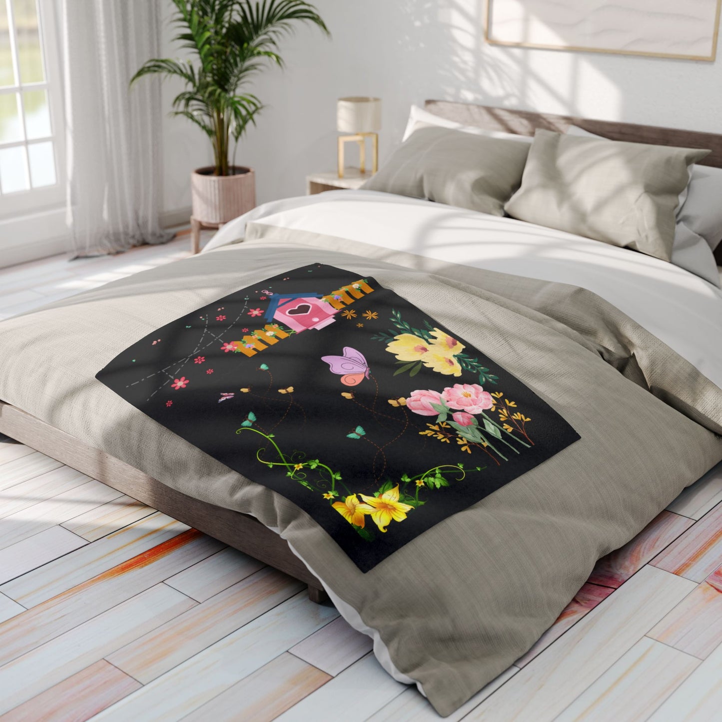 Floral Garden Fleece Blanket