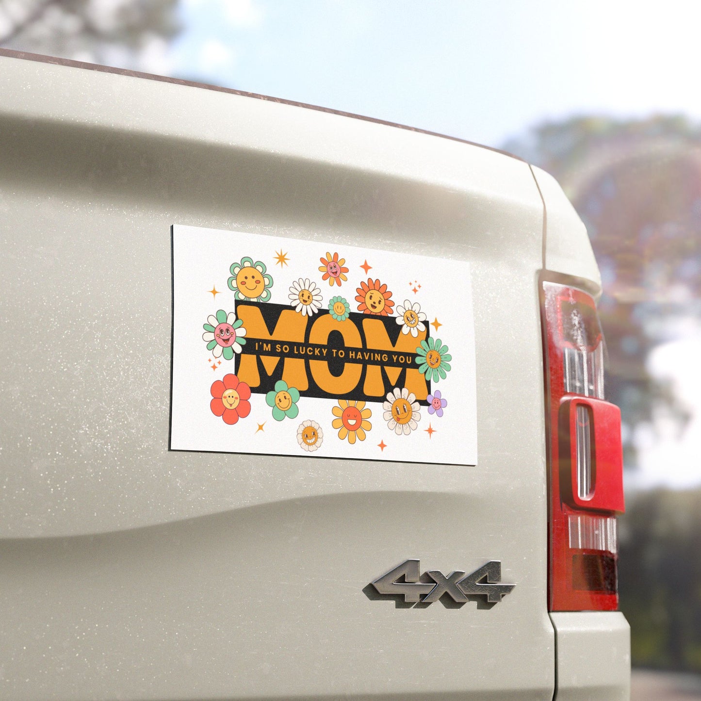 Floral Mom Car Magnet