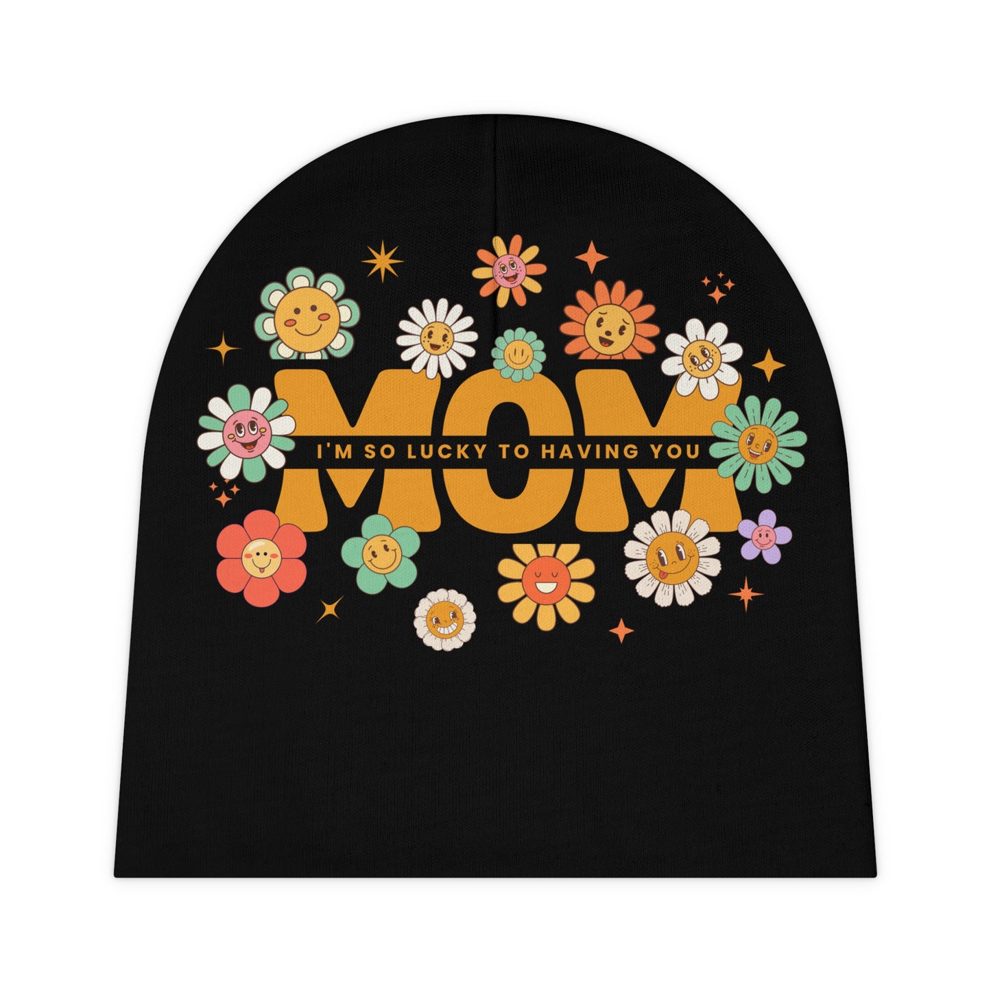 Flower Power Mom Baby Beanie