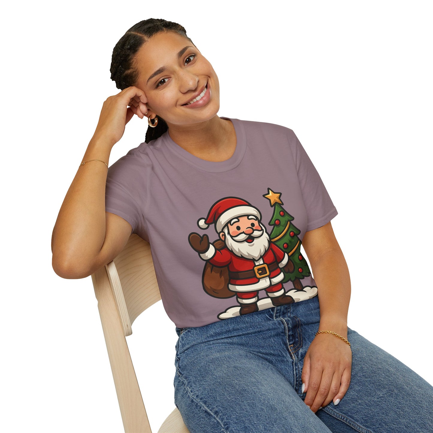Santa with a Tree T-shirt