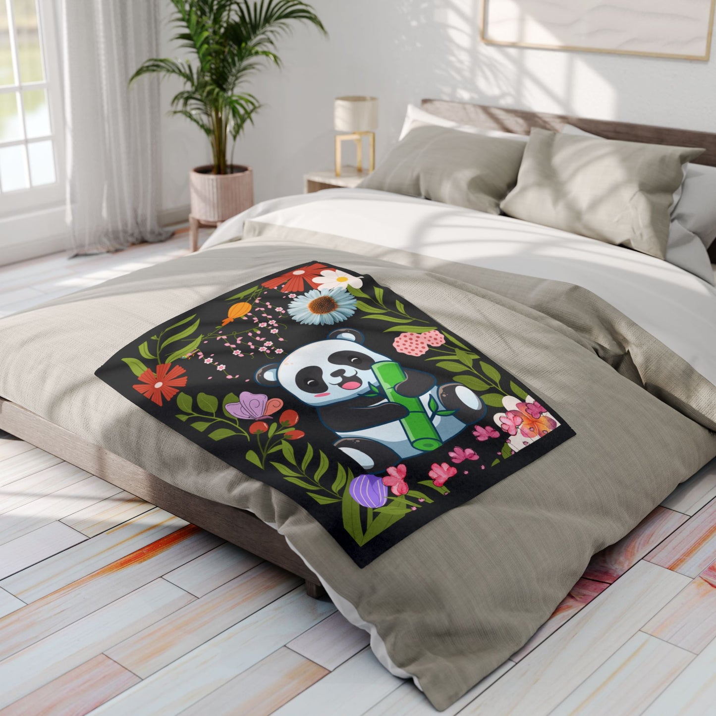 Cute Panda  Arctic Fleece Blanket