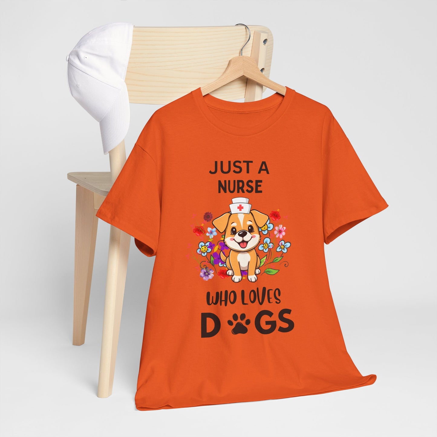 Just a Nurse Who Loves Dogs Cotton Unisex T-shirt