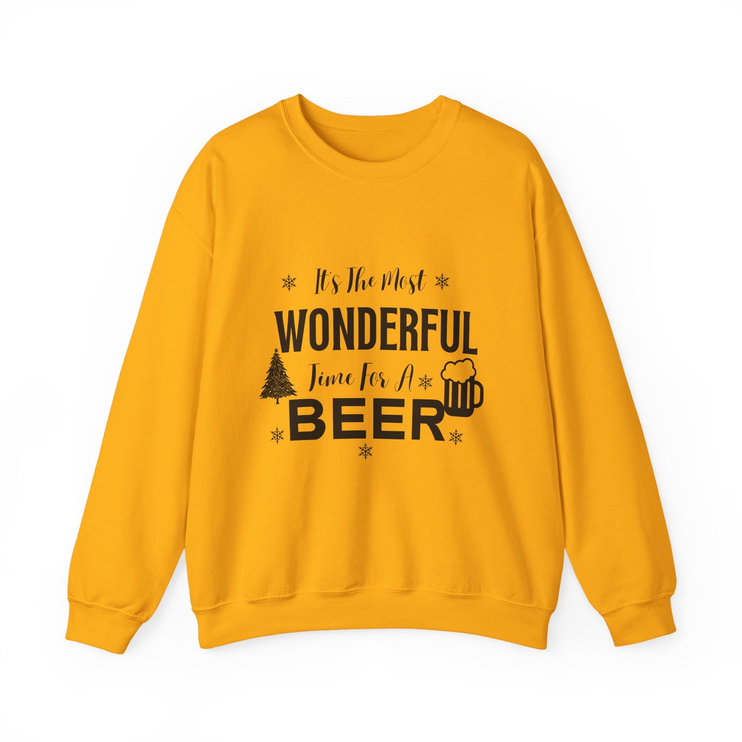 Wonderful Time for a Beer  Christmas Unisex Sweatshirt