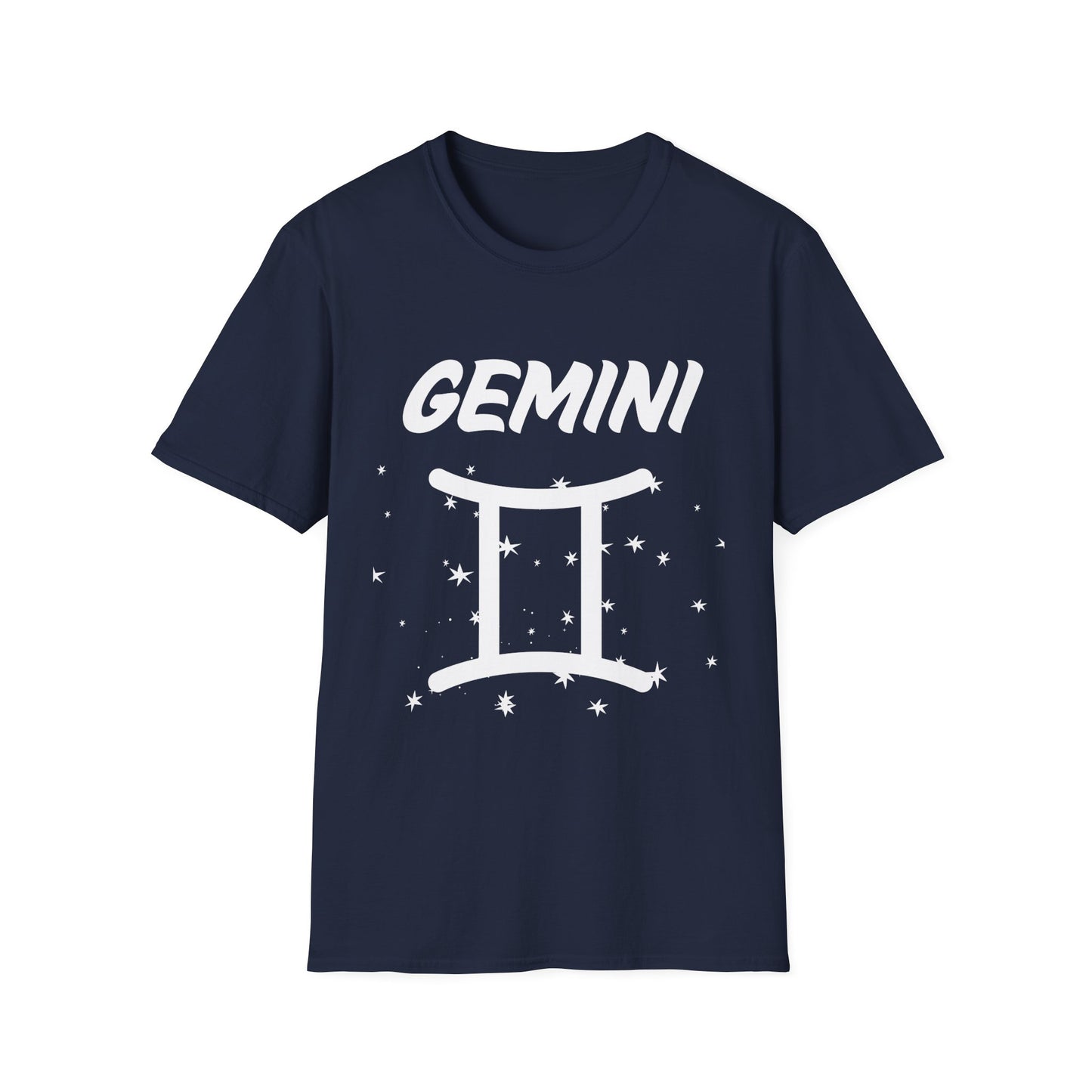 Gemini Zodiac White Soft Unisex T-shirt