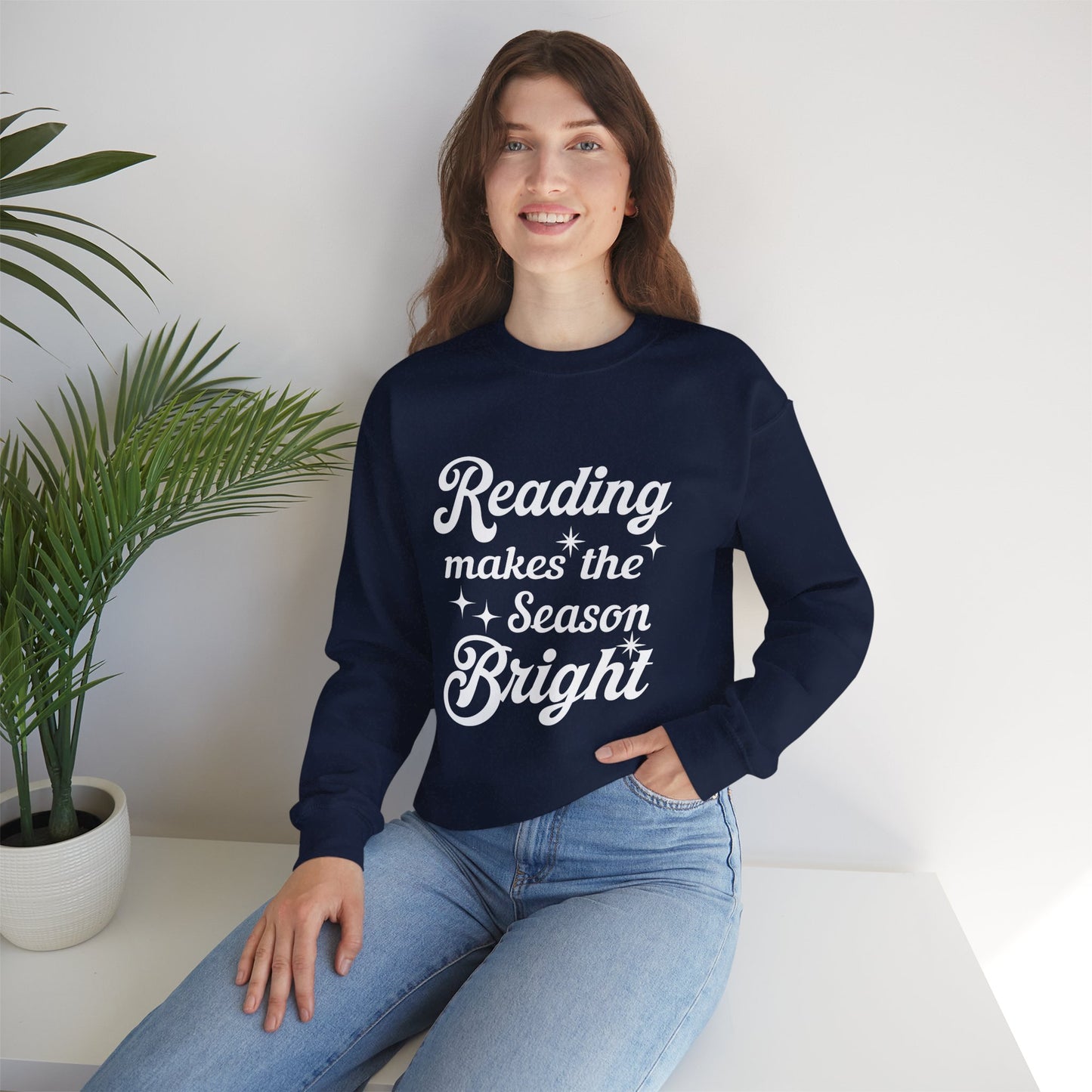 Reading Makes the Season Bright Christmas Unisex Sweatshirt