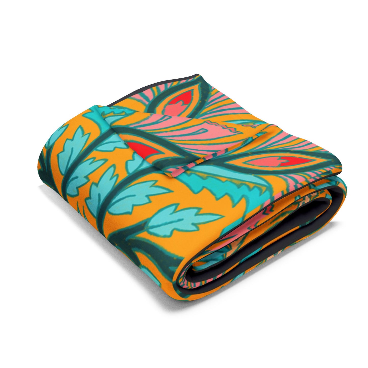 Vibrant Floral Arctic Fleece Blanket