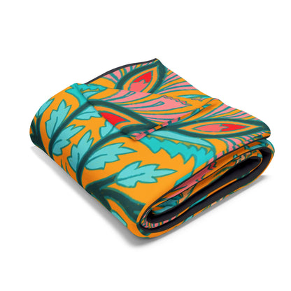 Vibrant Floral Arctic Fleece Blanket