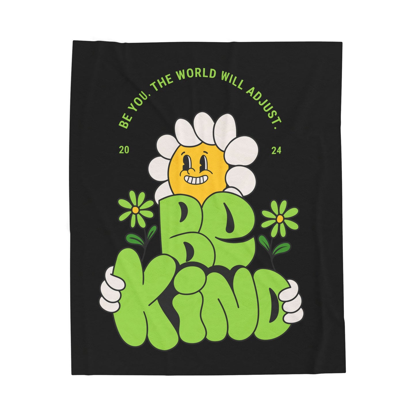 Be Kind Velveteen Plush Blanket
