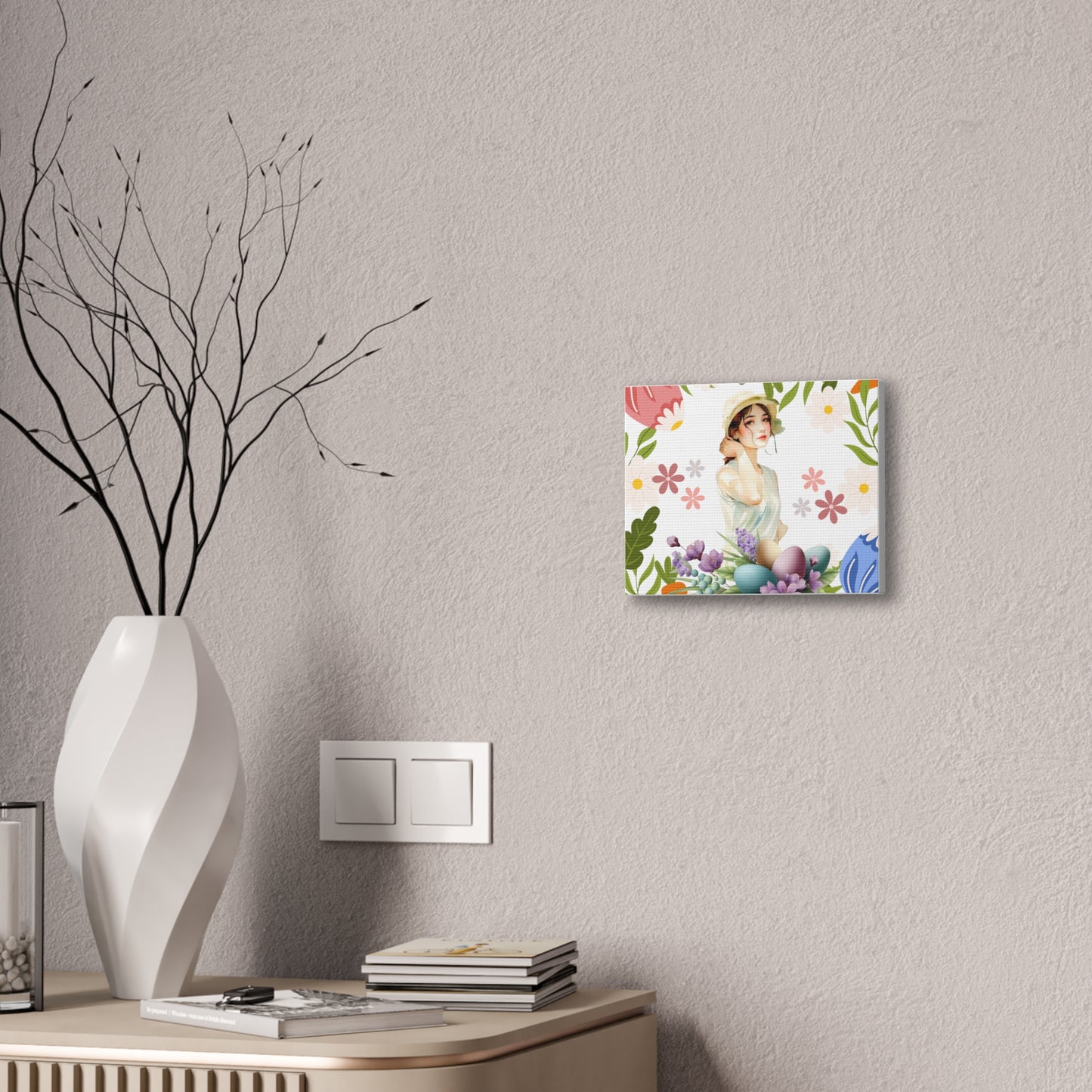 Lady with hat Art Print
