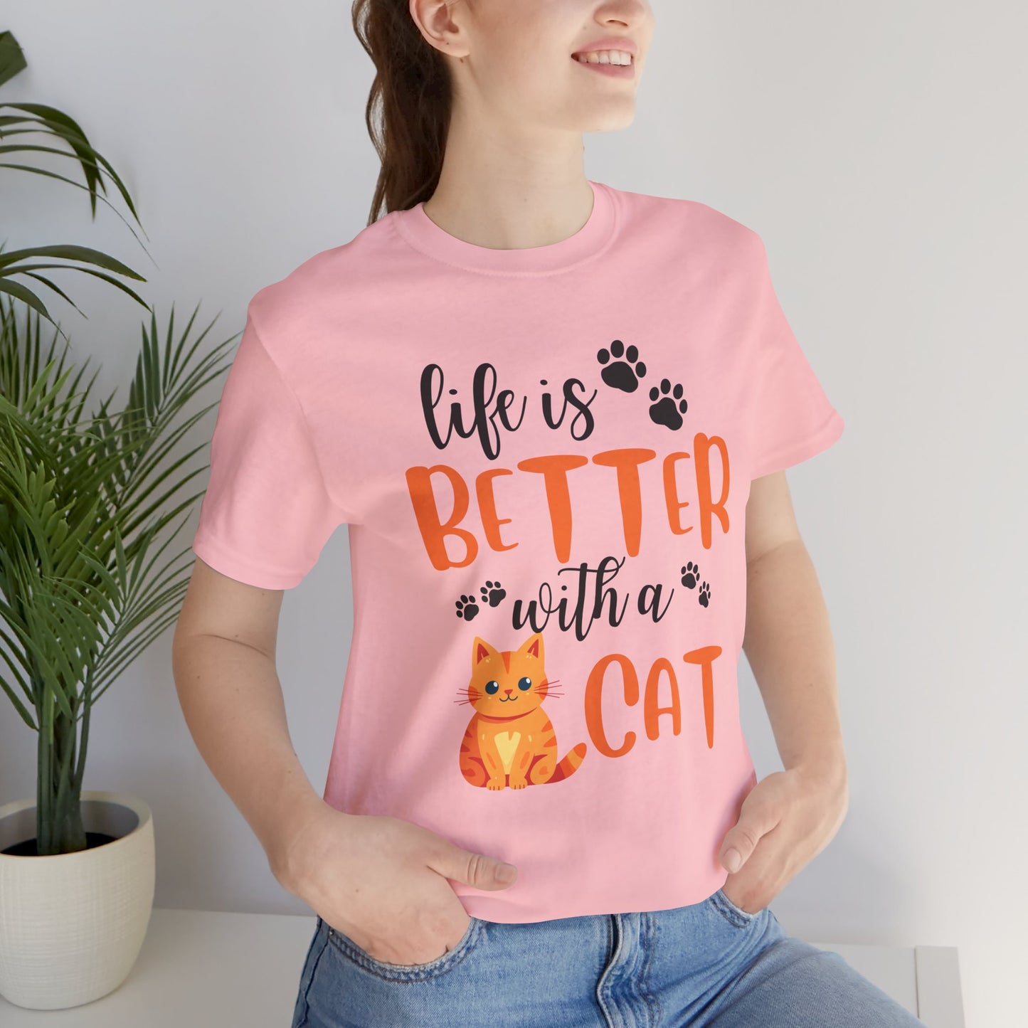 Better with a Cat Premium Unisex T-shirt