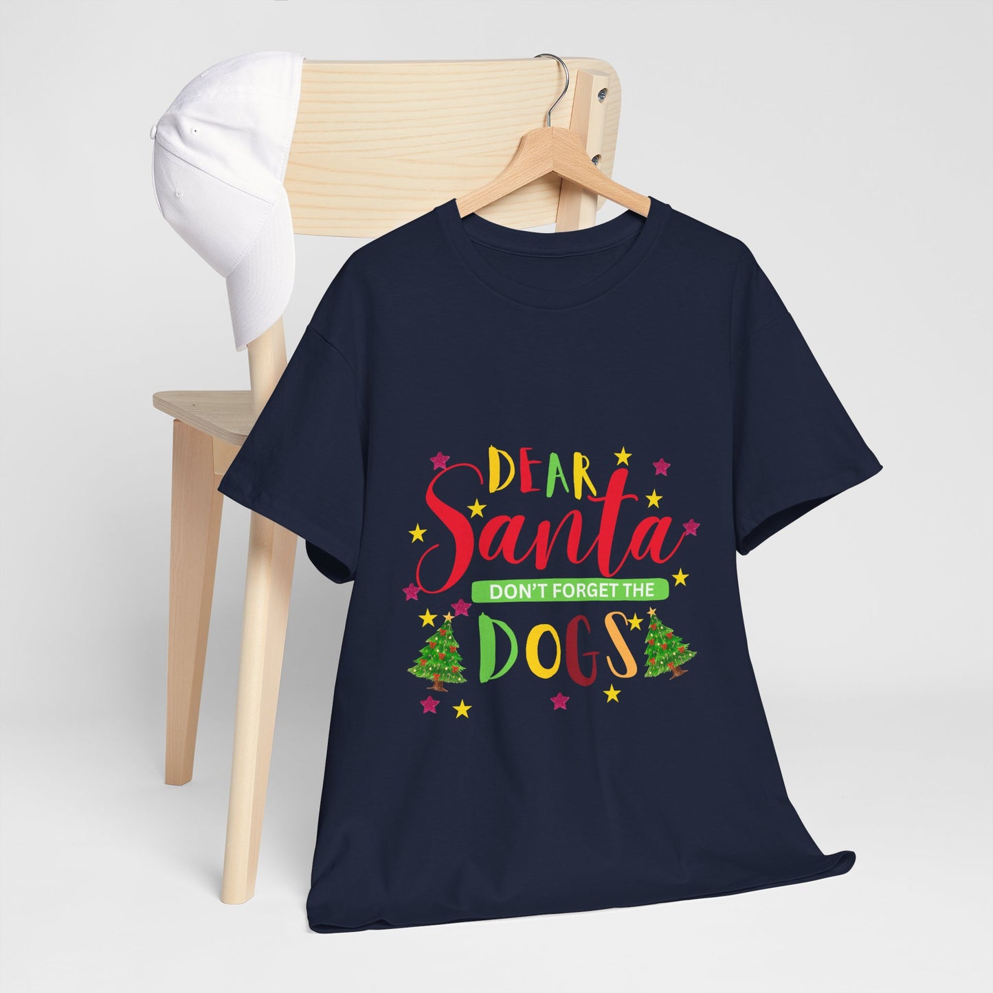 Santa's Dogs Cotton Unisex T-shirt