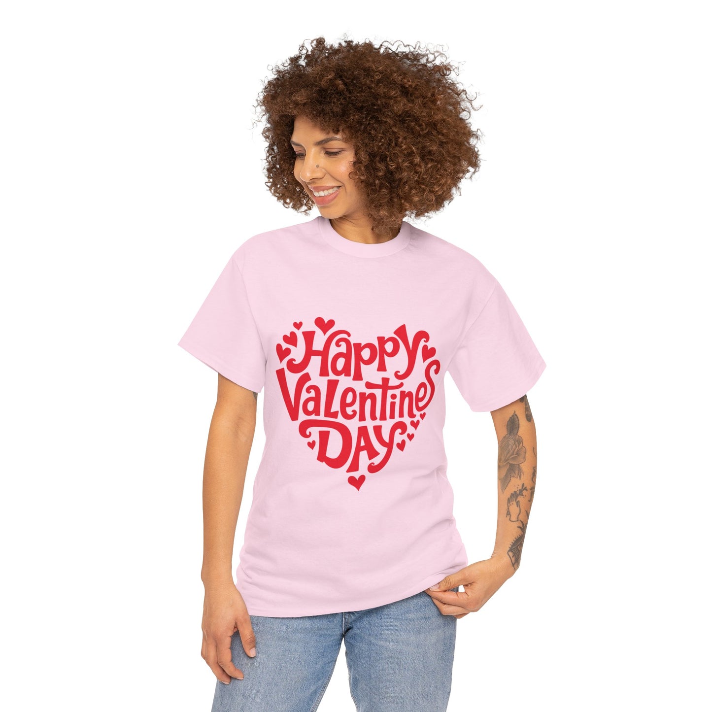 Happy Valentine Day Cotton Unisex T-Shirt