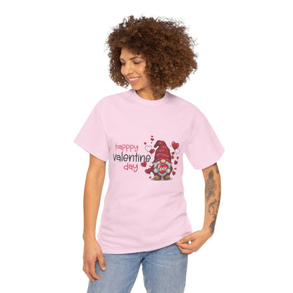 Valentine Gnome Cotton Unisex T-shirt