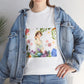 Floral Fantasy T-Shirt, Unisex Graphic Tee, Spring Aesthetic Top, Gift for Nature Lovers, Boho Style Tee, Eco-Friendly Apparel