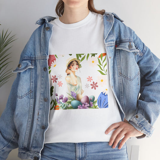 Floral Fantasy T-Shirt, Unisex Graphic Tee, Spring Aesthetic Top, Gift for Nature Lovers, Boho Style Tee, Eco-Friendly Apparel