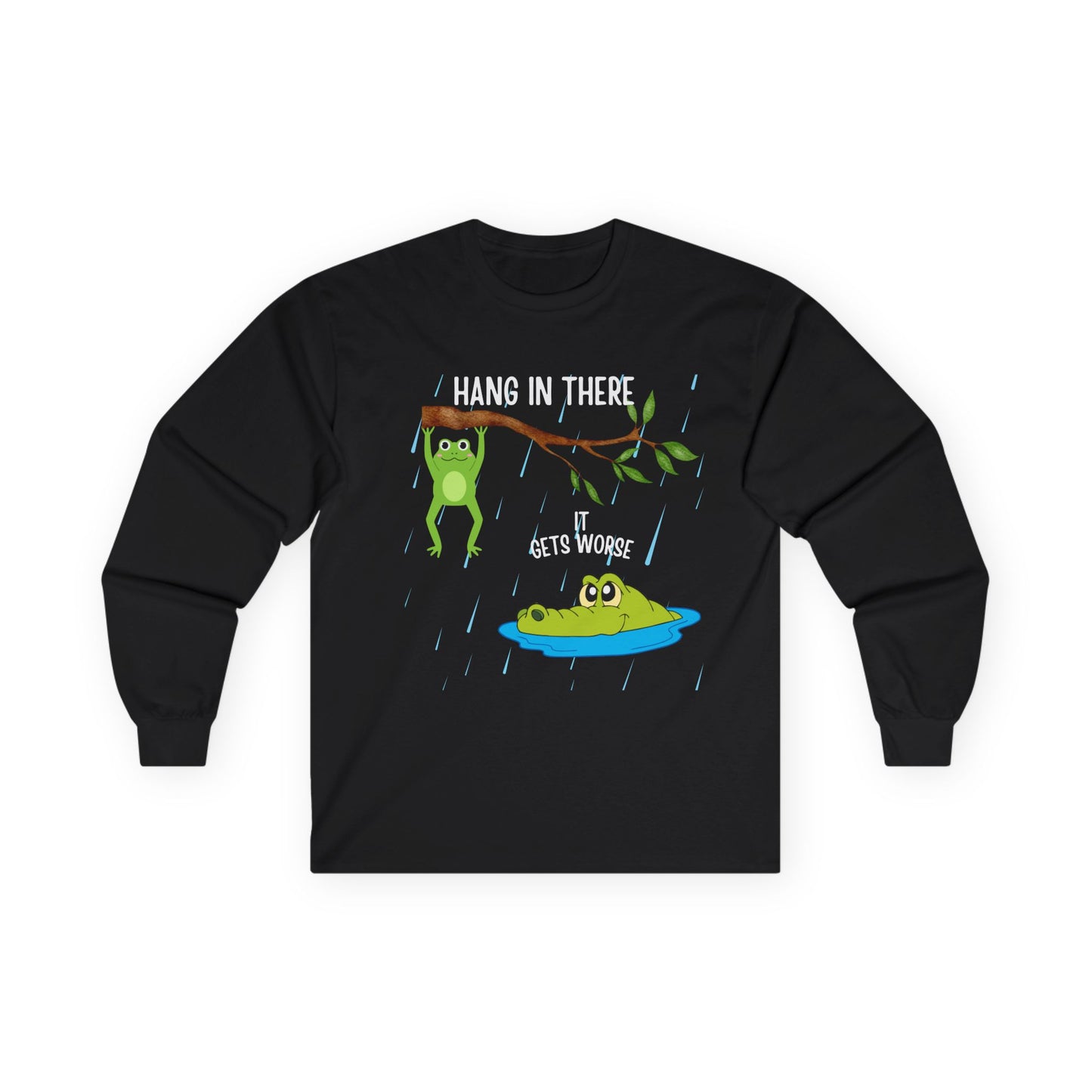 Frog Friends Long Sleeve Tee - Cute Design, Gift for Nature Lovers, Casual Wear, Outdoor Fun, Unisex T-Shirt, Spring Fashion