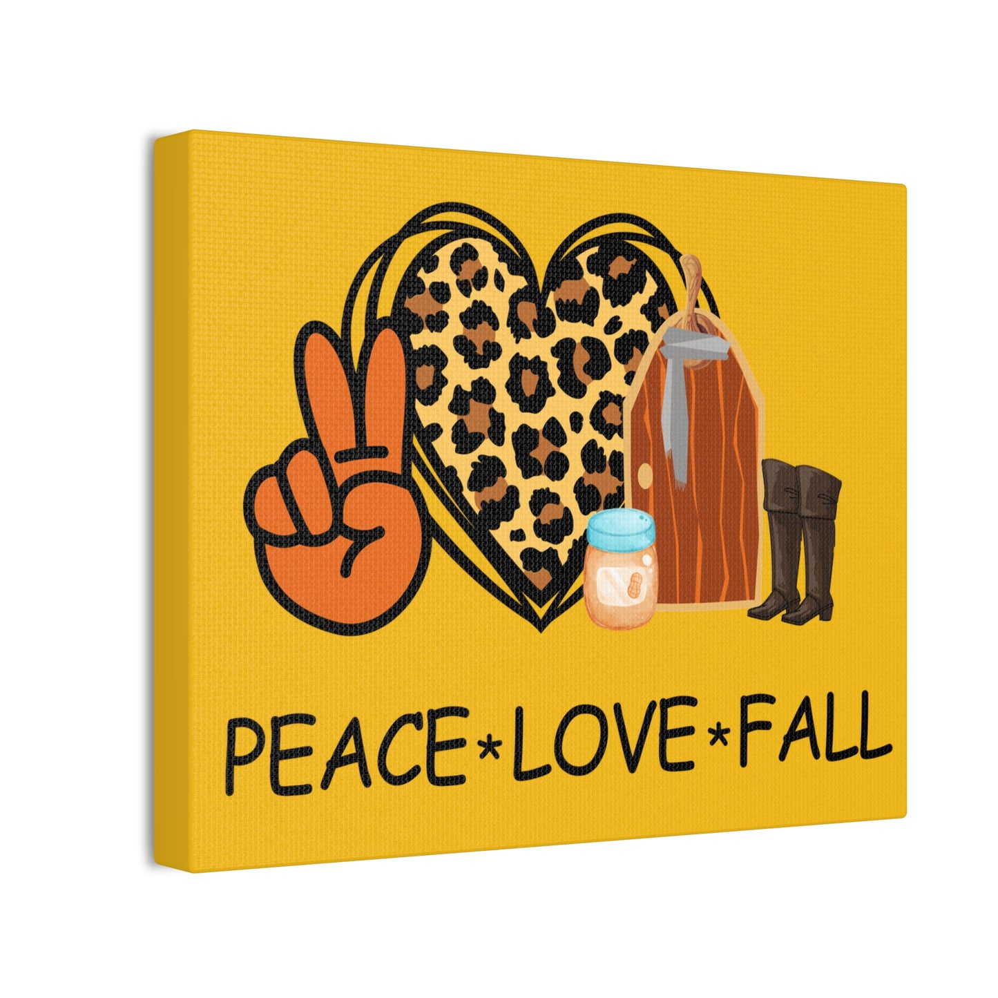 Peace Love Fall Canvas Art Print