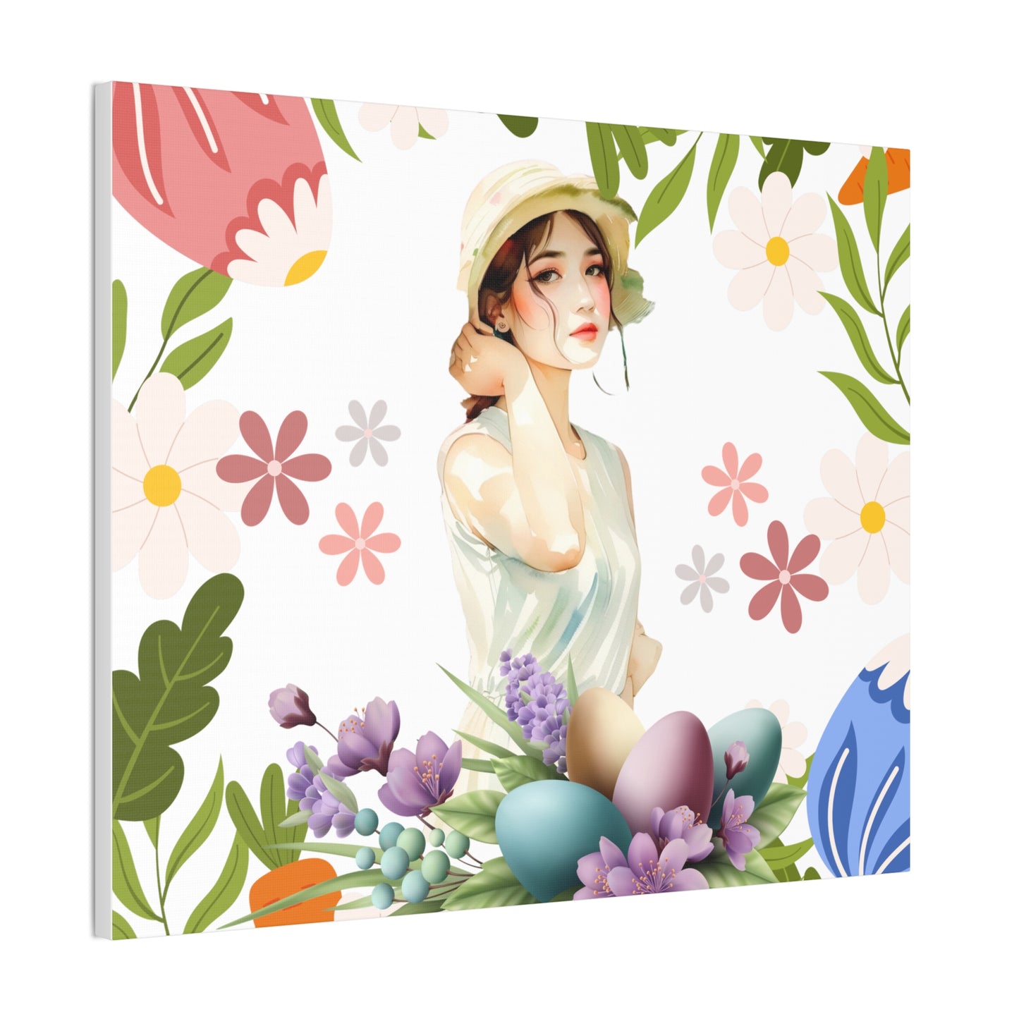 Lady with hat Art Print