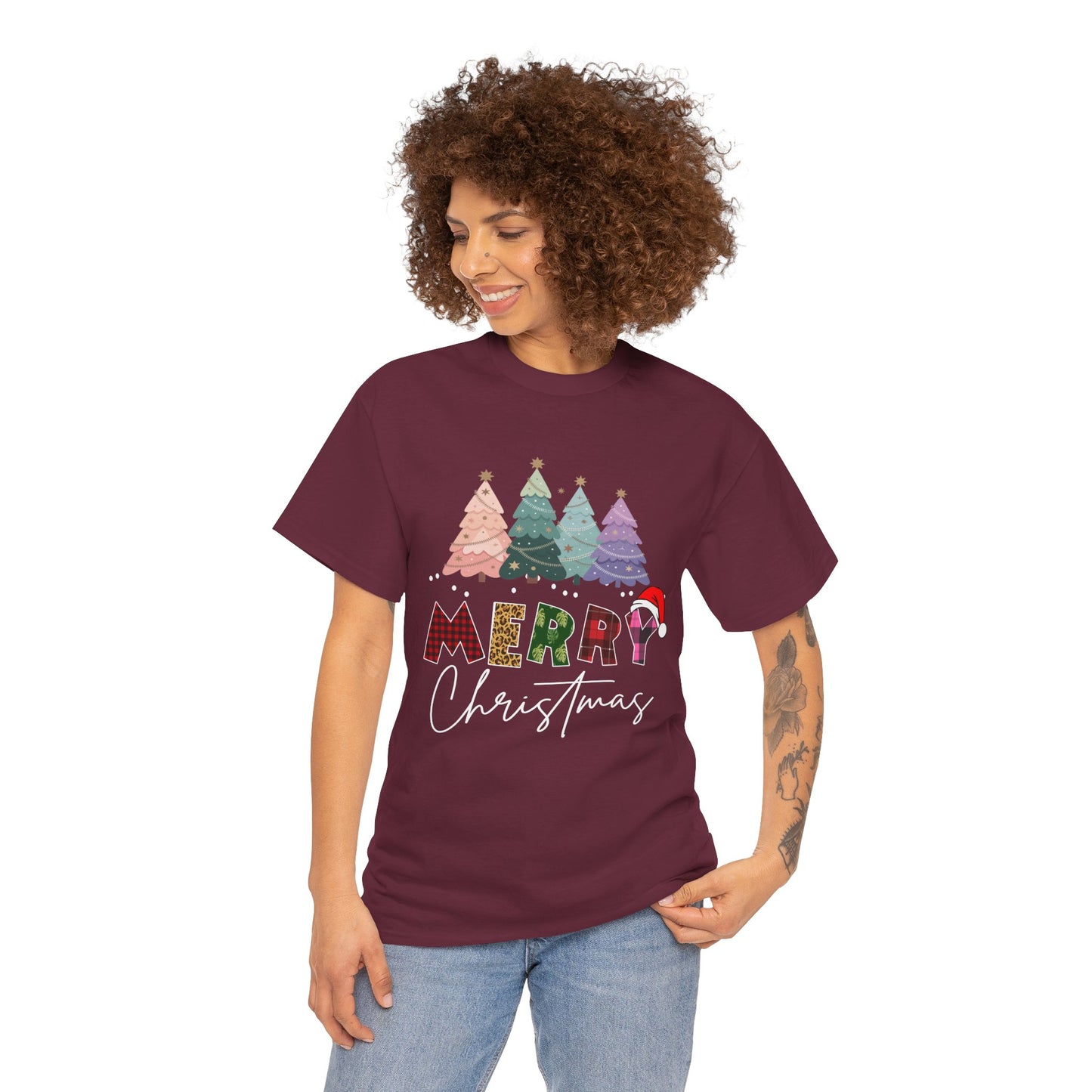 Merry Christmas Cotton Unisex T-shirt
