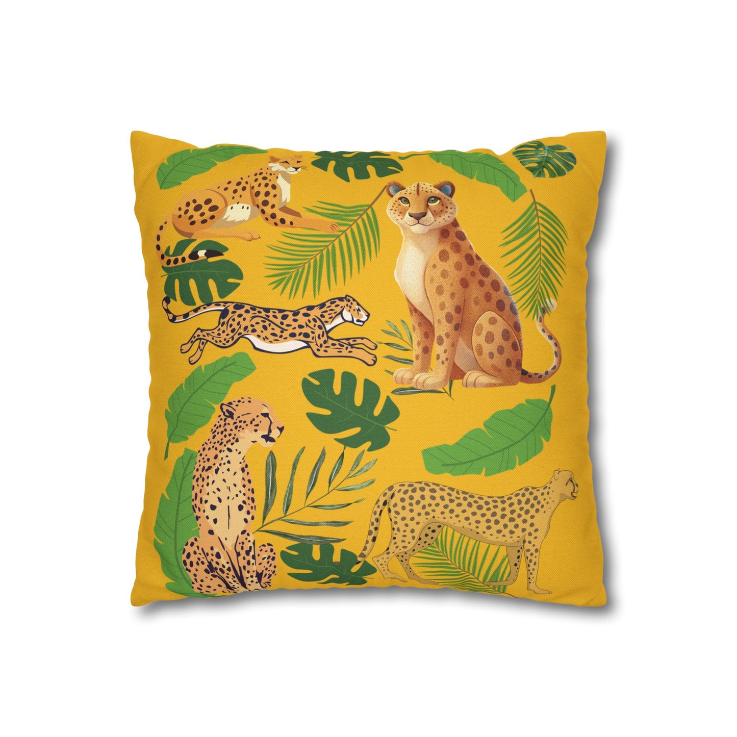 Vibrant Leopard Print Pillowcase