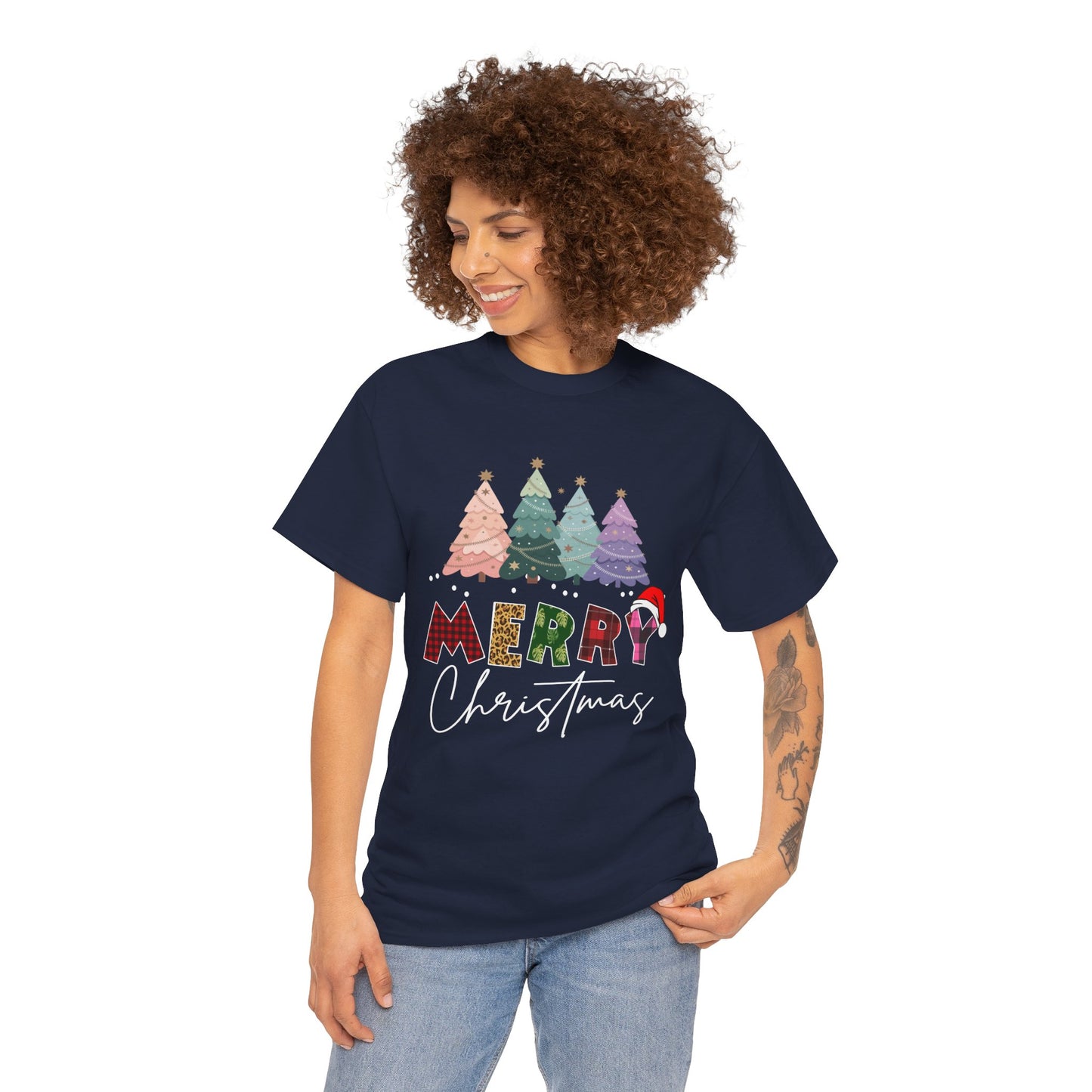 Merry Christmas Cotton Unisex T-shirt