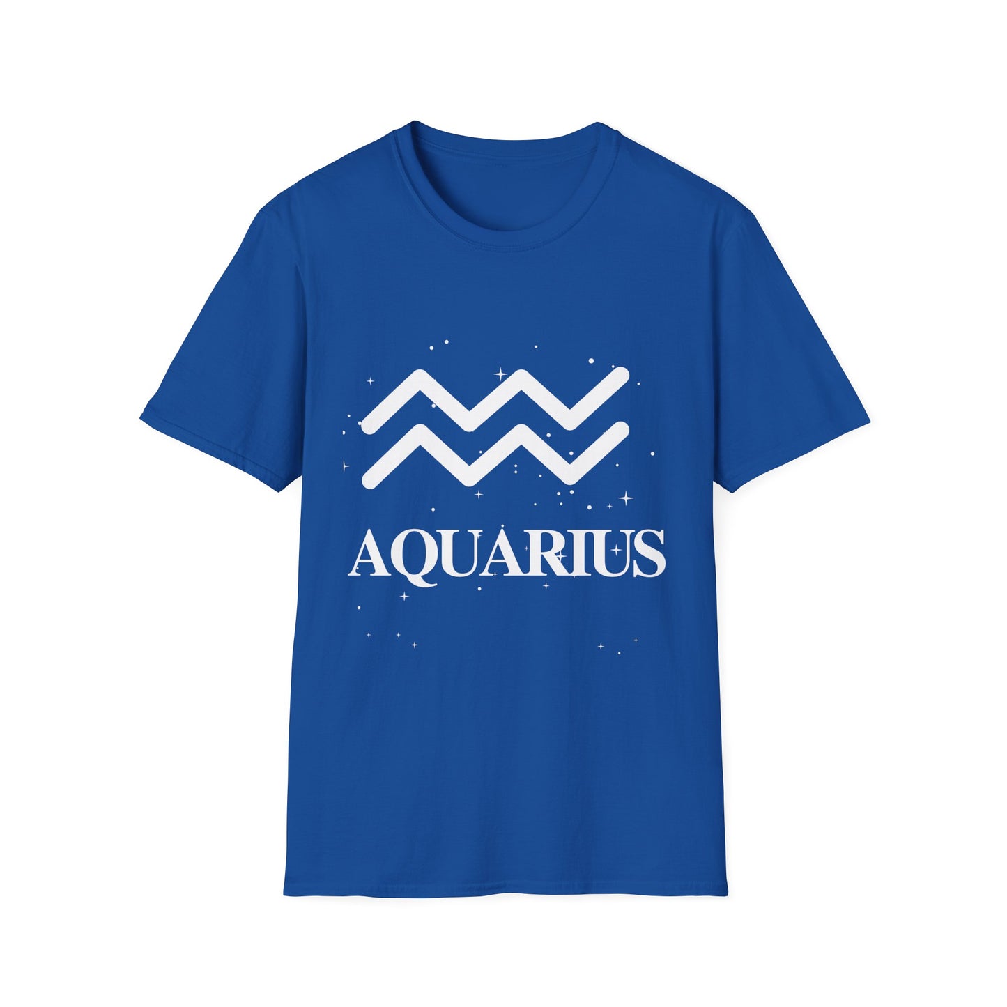 Aquarius Zodiac White Soft Unisex T-shirt