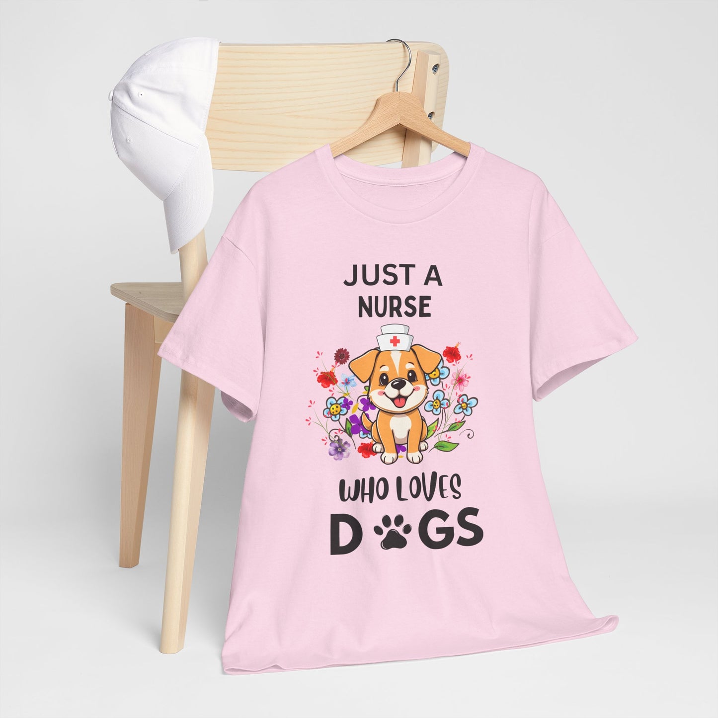 Just a Nurse Who Loves Dogs Cotton Unisex T-shirt