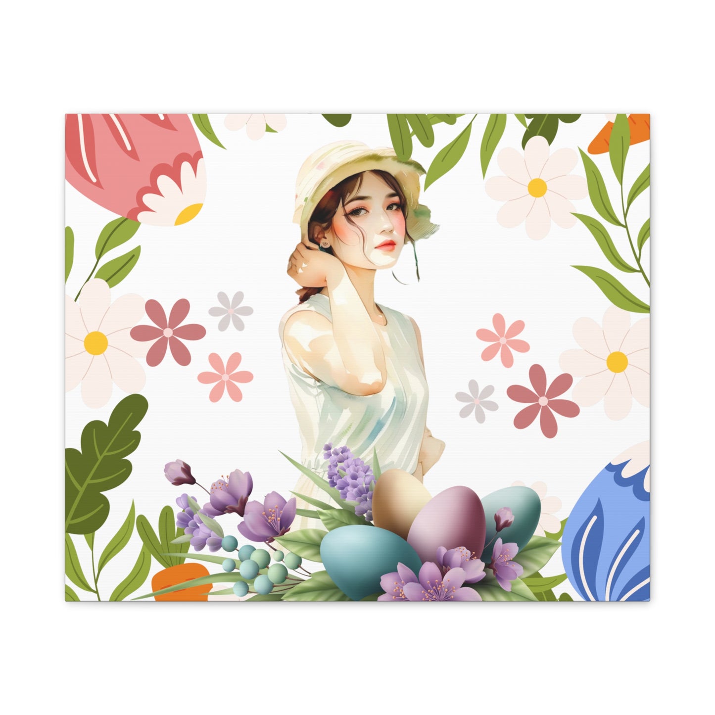 Lady with hat Art Print