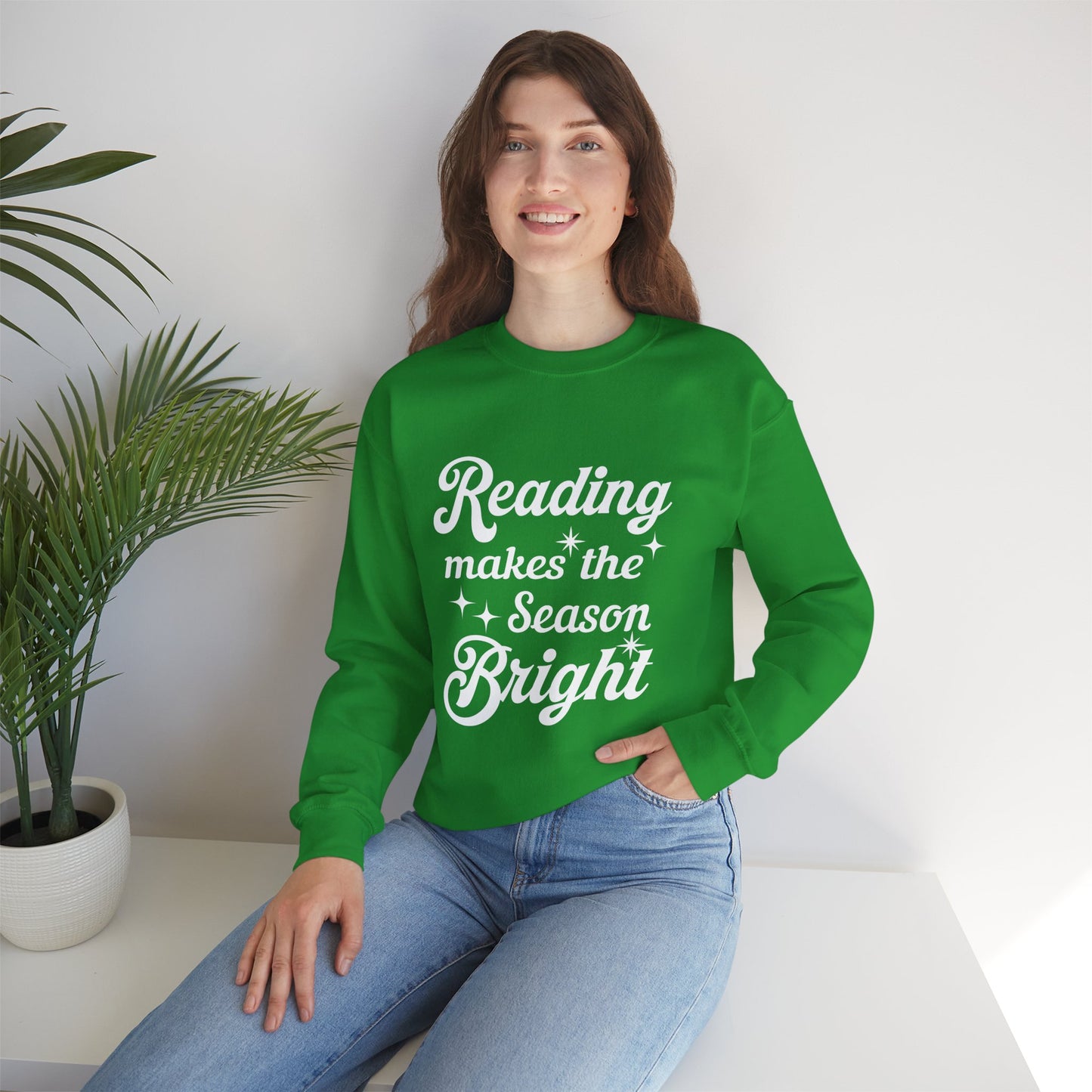 Reading Makes the Season Bright Christmas Unisex Sweatshirt