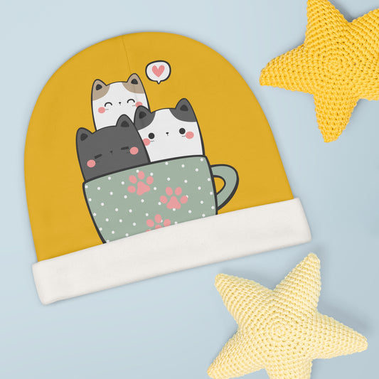 Cups cat Baby Beanie (AOP)