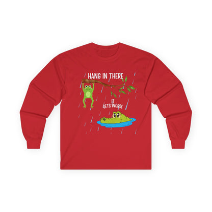 Frog Friends Long Sleeve Tee - Cute Design, Gift for Nature Lovers, Casual Wear, Outdoor Fun, Unisex T-Shirt, Spring Fashion