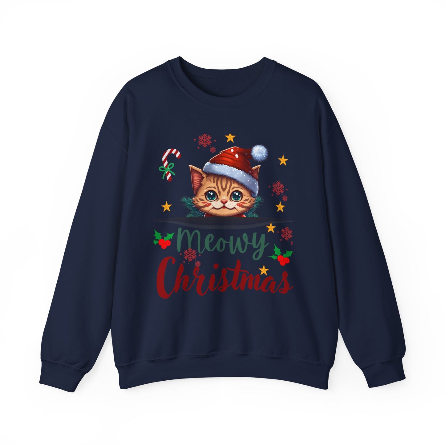 Meowy Christmas Unisex  Crewneck Sweatshirt