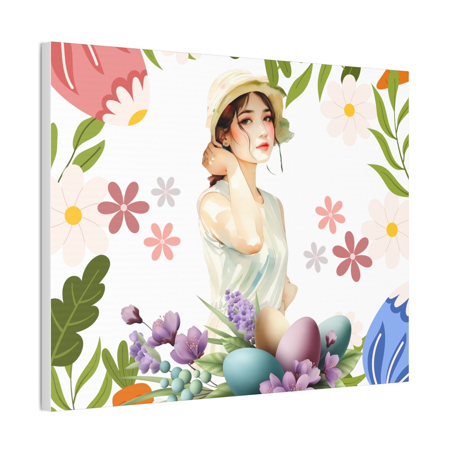 Lady with hat Art Print