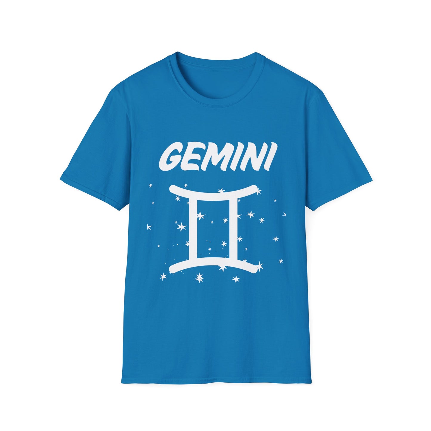 Gemini Zodiac White Soft Unisex T-shirt