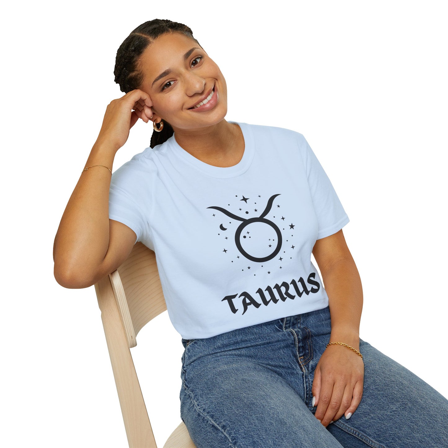Taurus Zodiac Black Soft Unisex T-shirt