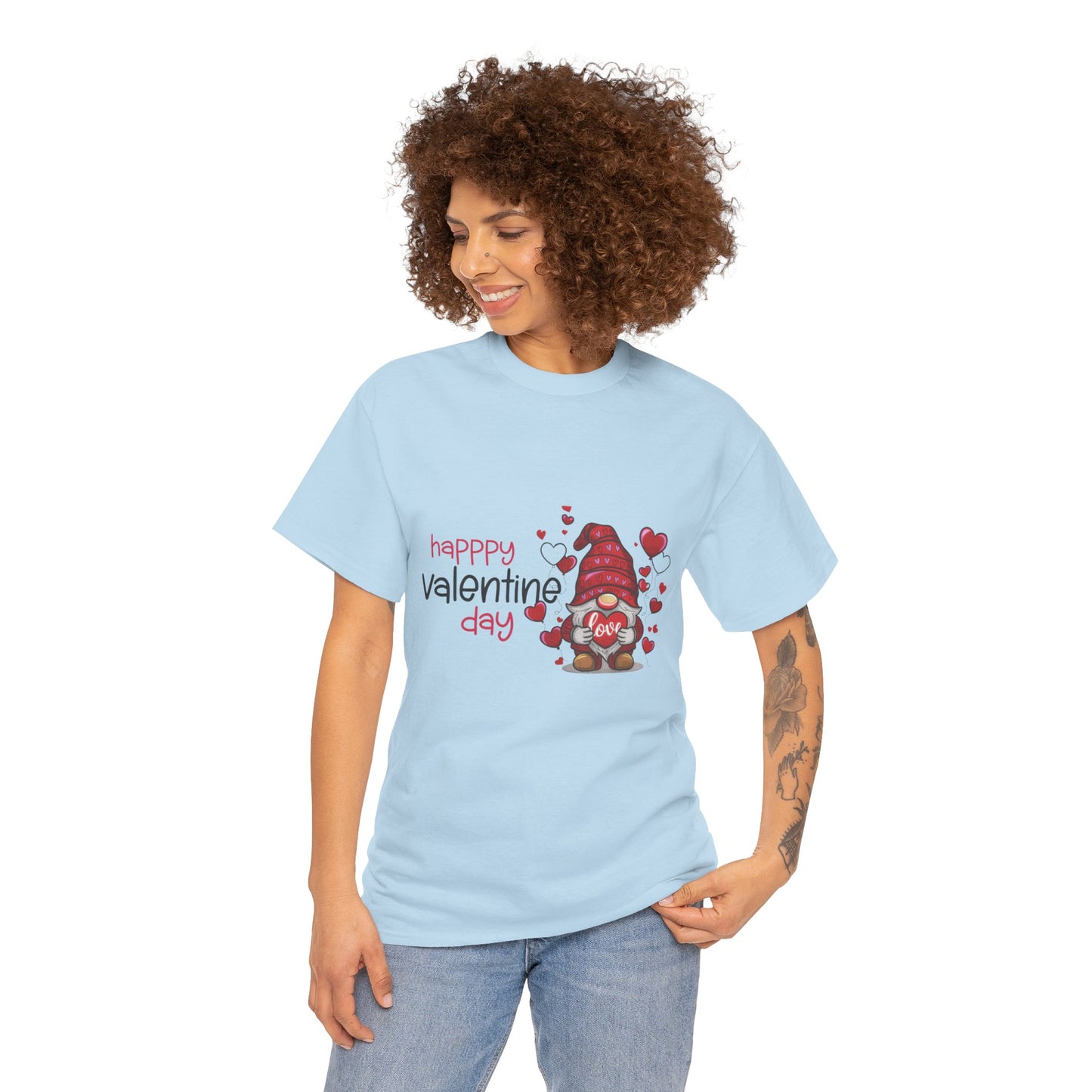 Valentine Gnome Cotton Unisex T-shirt