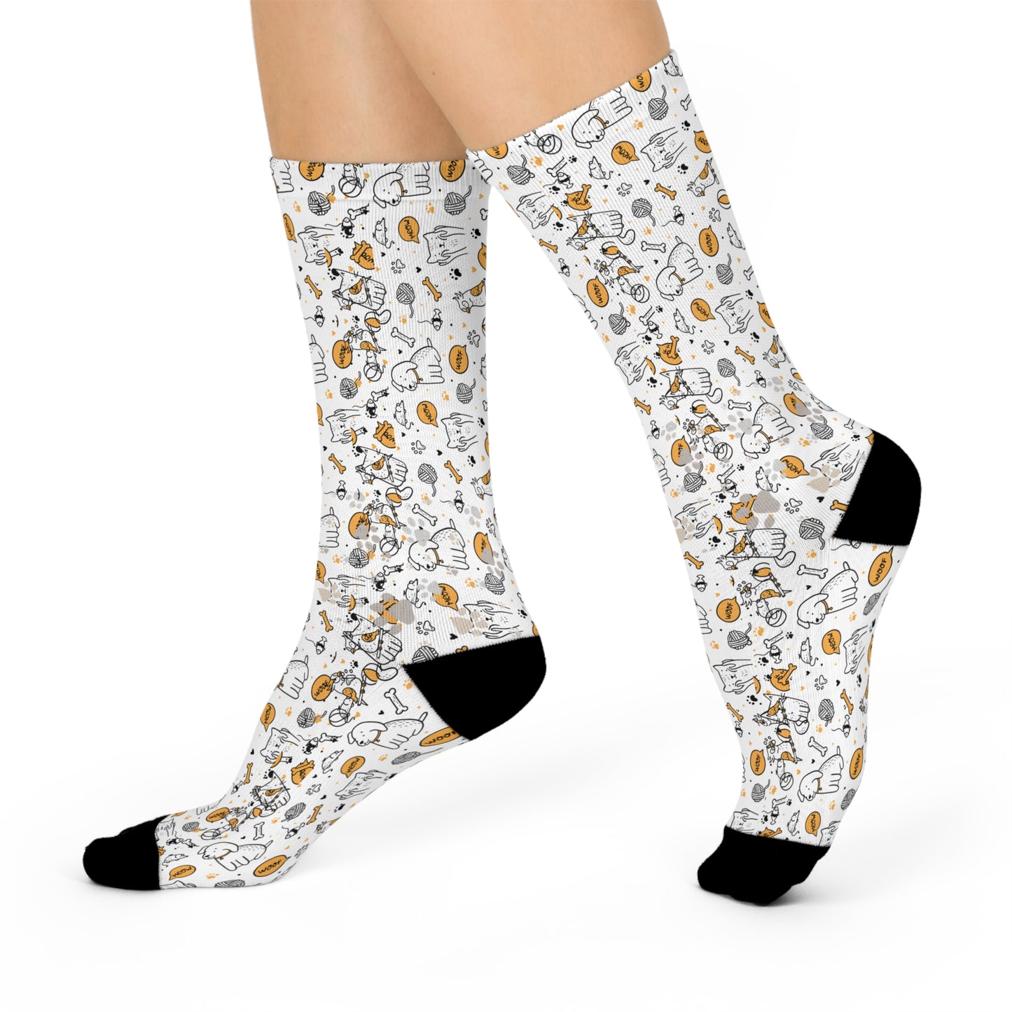 cute cat Crew Socks