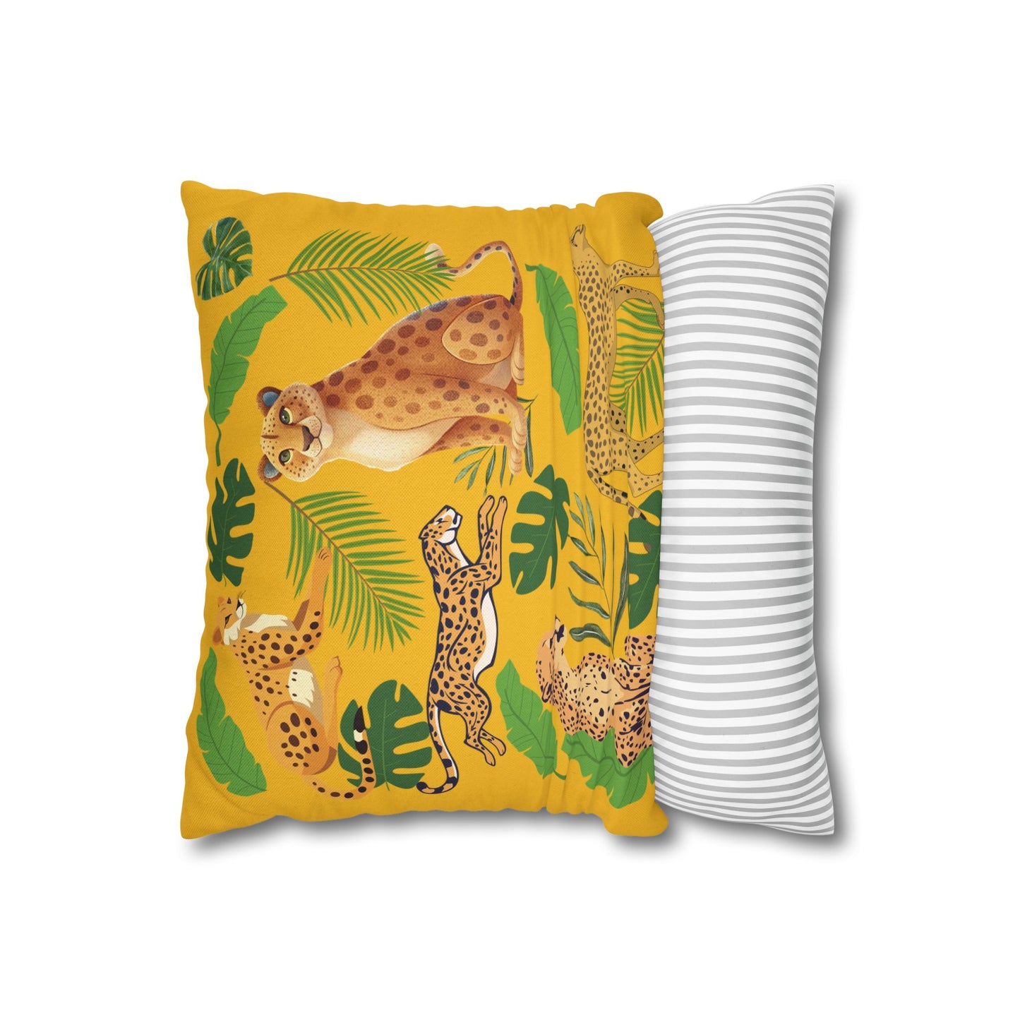 Vibrant Leopard Print Pillowcase