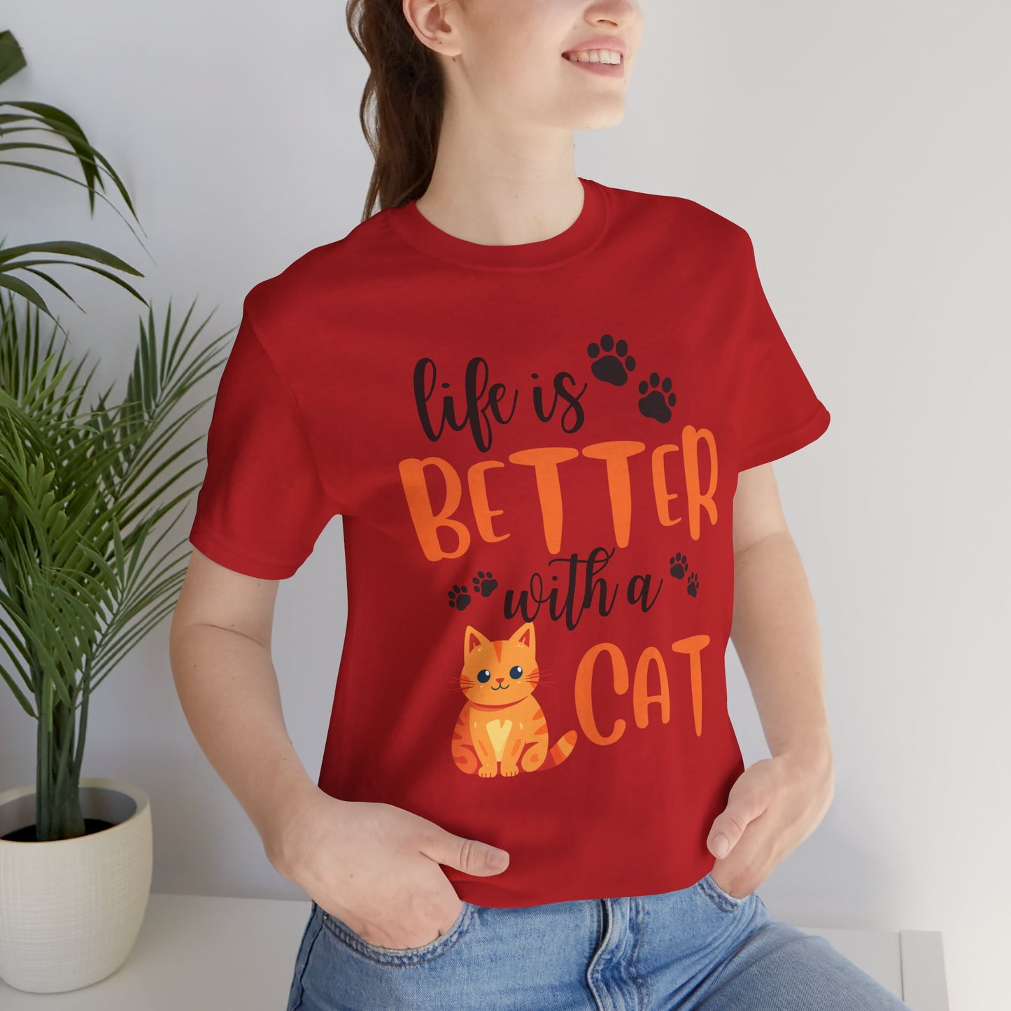 Better with a Cat Premium Unisex T-shirt