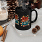 Retro Floral Mama Black Mug